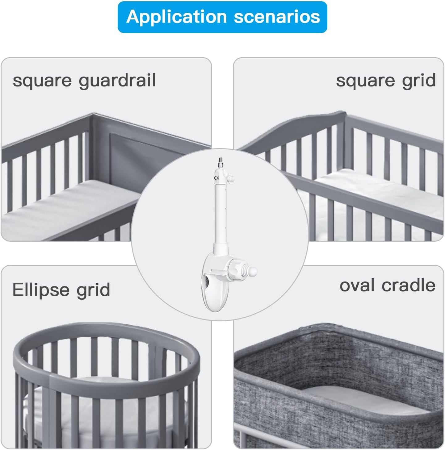 HOLACA Baby Monitor Mount for Vtech RM5754,RM5854,RM7754,BM7750HD,RM5755HD Universal Crib Bracket Holder image number 2