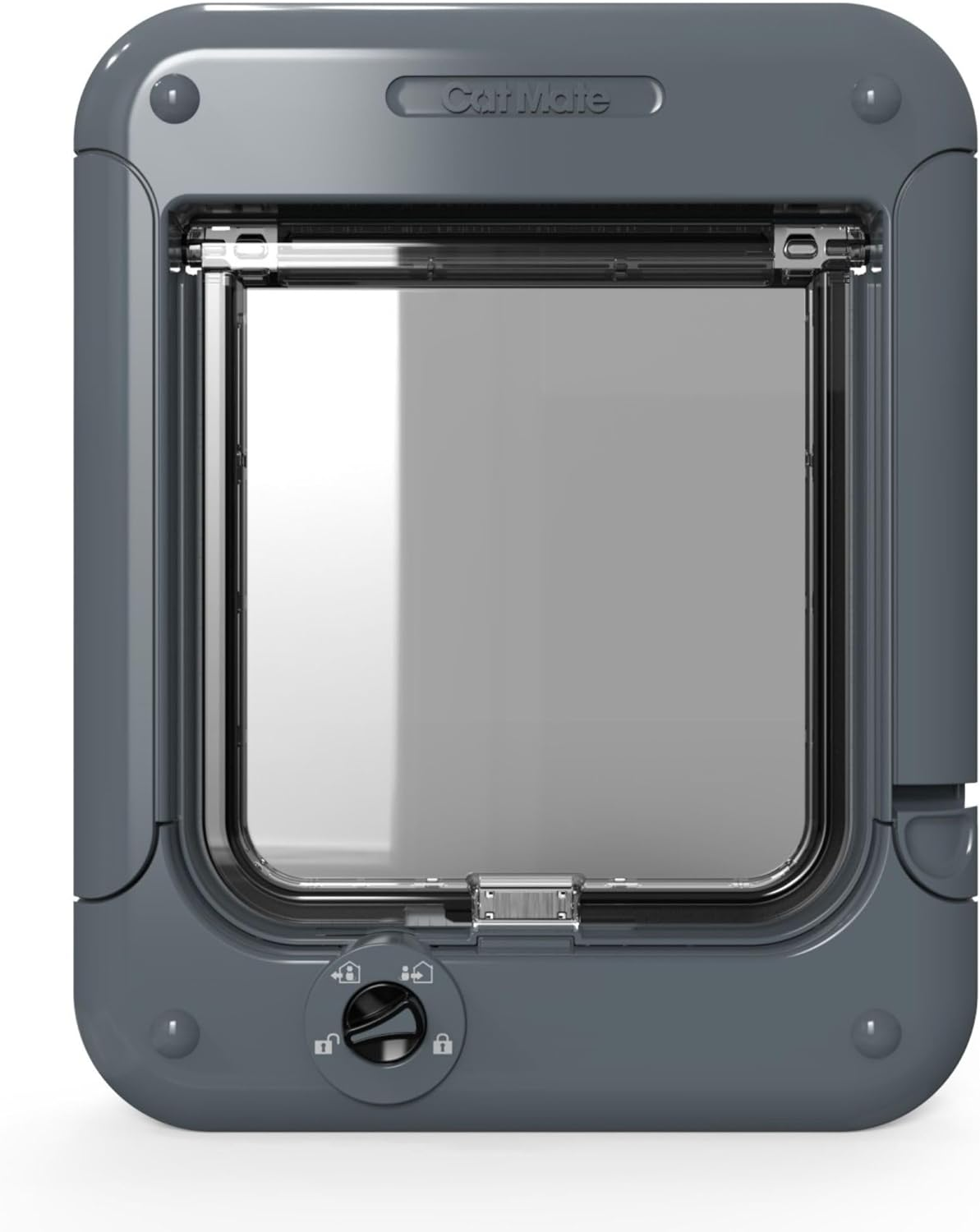 Cat Mate Rotary 4-Way-Locking Cat Flap (358) - Versatile Lockable Door for Small to Average-Sized Cats, for Single/Multiple Glazing, UPVC, Wall and Wood, Black