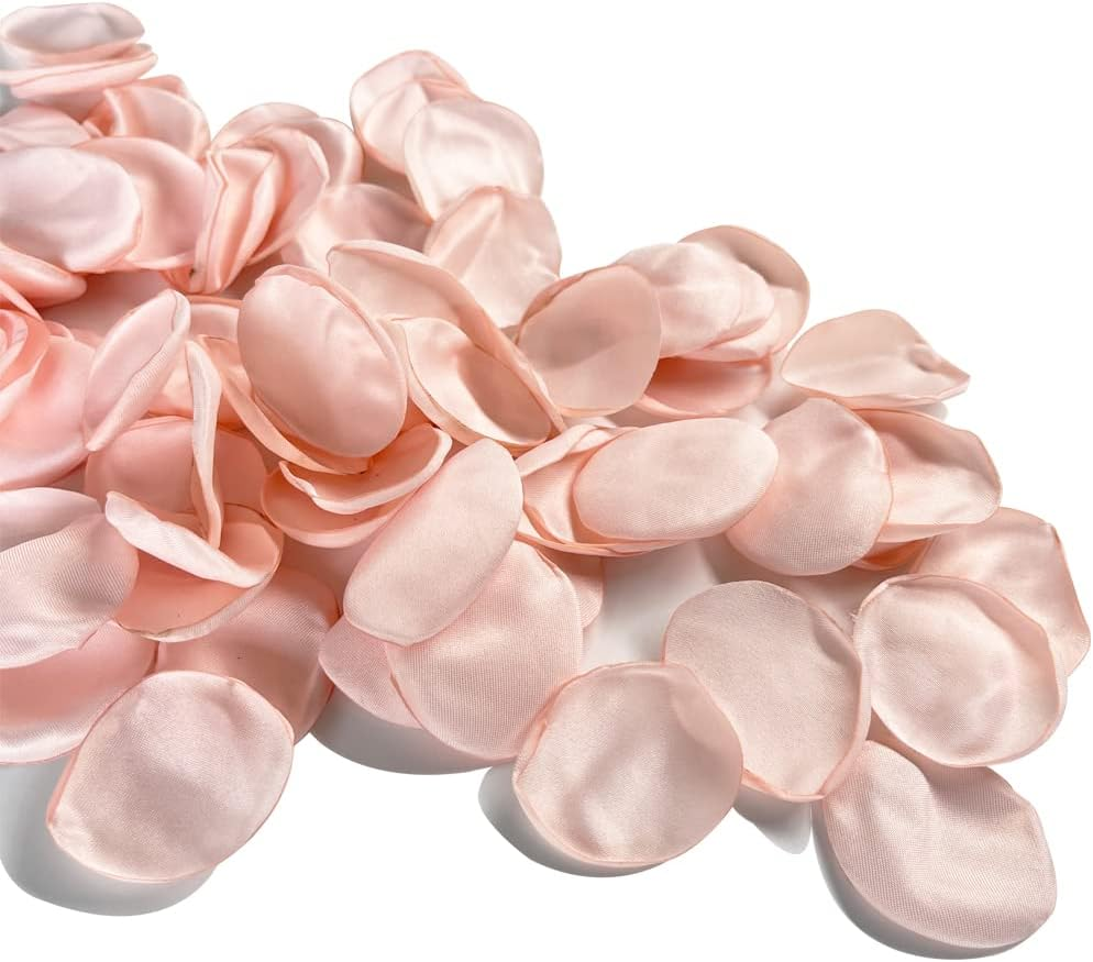 200Pcs Silk Rose Petals Burgundy Artificial Flowers Petals Flower Girl for Wedding Romantic Night Valentines Party Dinner Table Decoration