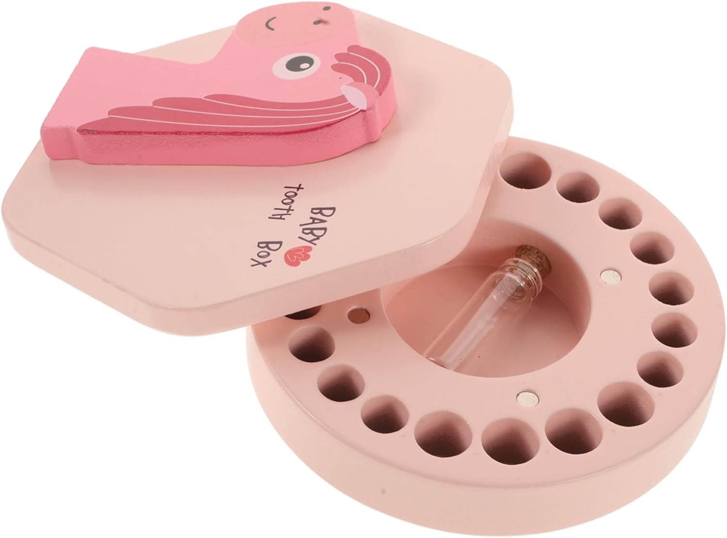 Wooden Tooth Keepsake Box Tooth Holder for Shower Gifts Storing and Collecting for Boys Girls image number 2