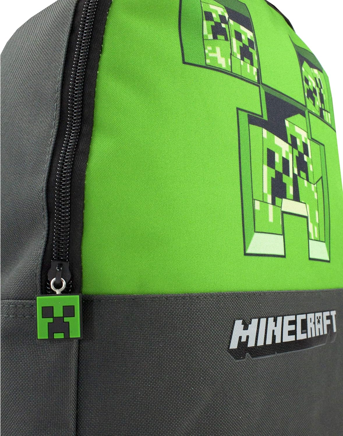 Minecraft Backpack Kids Pixel Creeper Breakthrough Grey School Bag One Size image number 4
