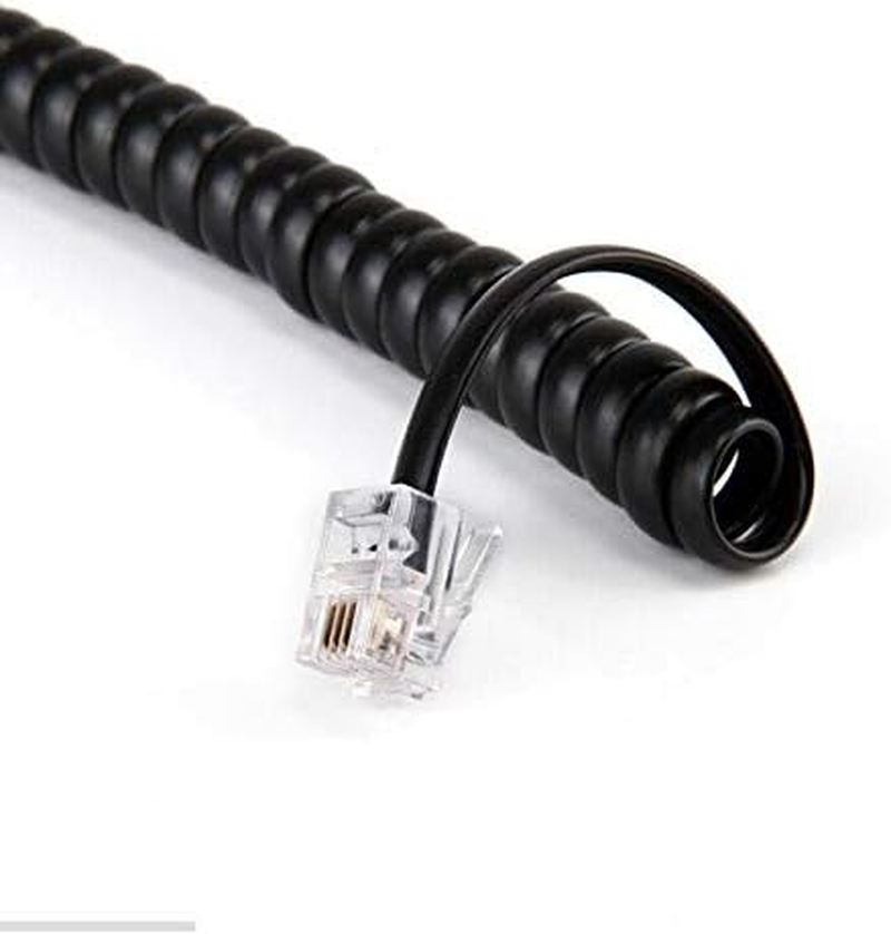 BE-TOOL 1 X Black RJ10 RJ9 4P4C Telephone Handset Headphone Cable Coiled Cord 2M/3M/5M image number 6