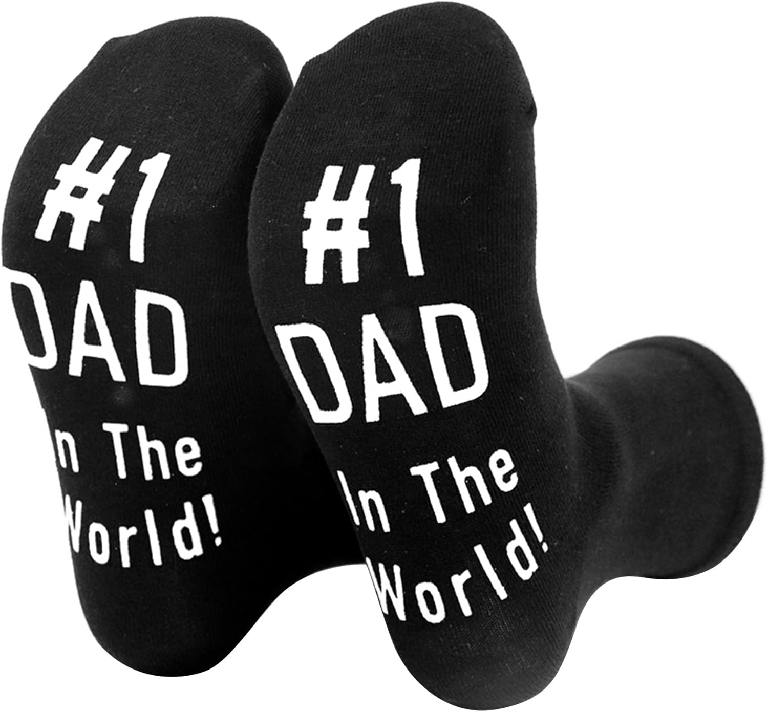 LADES Father&rsquo;S Day Novelty Socks for Men &ndash; Funny Grip Letters Print Cotton Anti-Slip Crew Socks