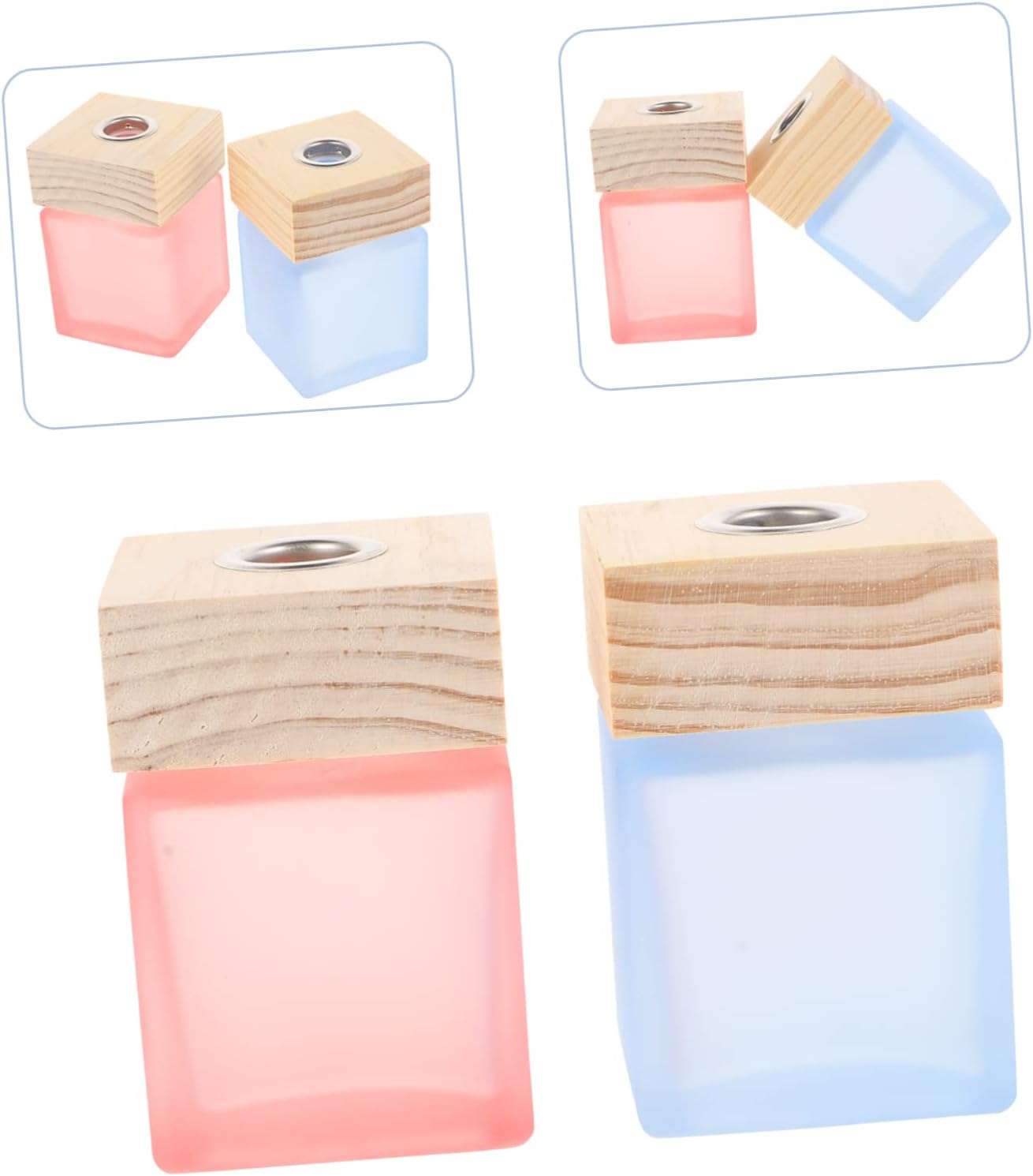 Amosfun 2Pcs Aromatherapy Bottle Delicate Design Glass Empty Bottle for Essential Oils and Perfumes for Home Aromatherapy image number 4