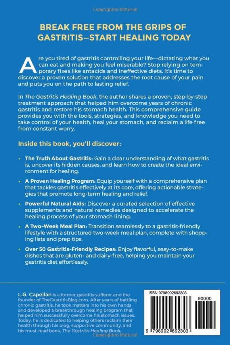 The Gastritis Healing Book: a Comprehensive Guide to Overcome Gastritis and Restore Your Stomach Health image number 1