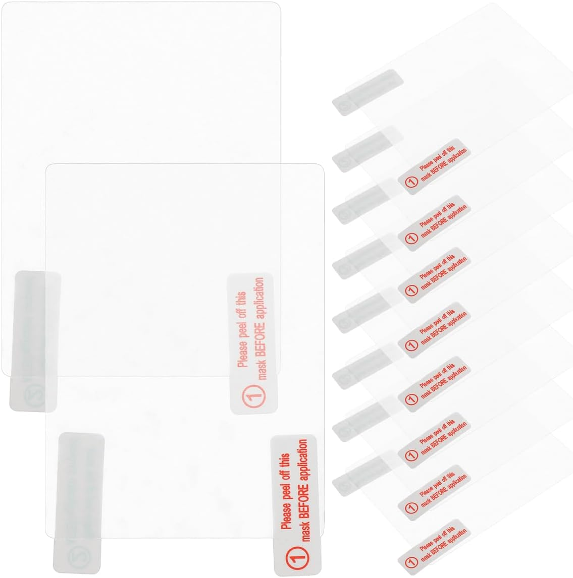 SOLUSTRE 10Pcs High-Temperature Resistant Electrostatic Stickers for Car Windshield Clear Adhesive Film for Automotive Dashcam Use Thickened Design for Strong Adhesion and High Definition Clarity image number 5