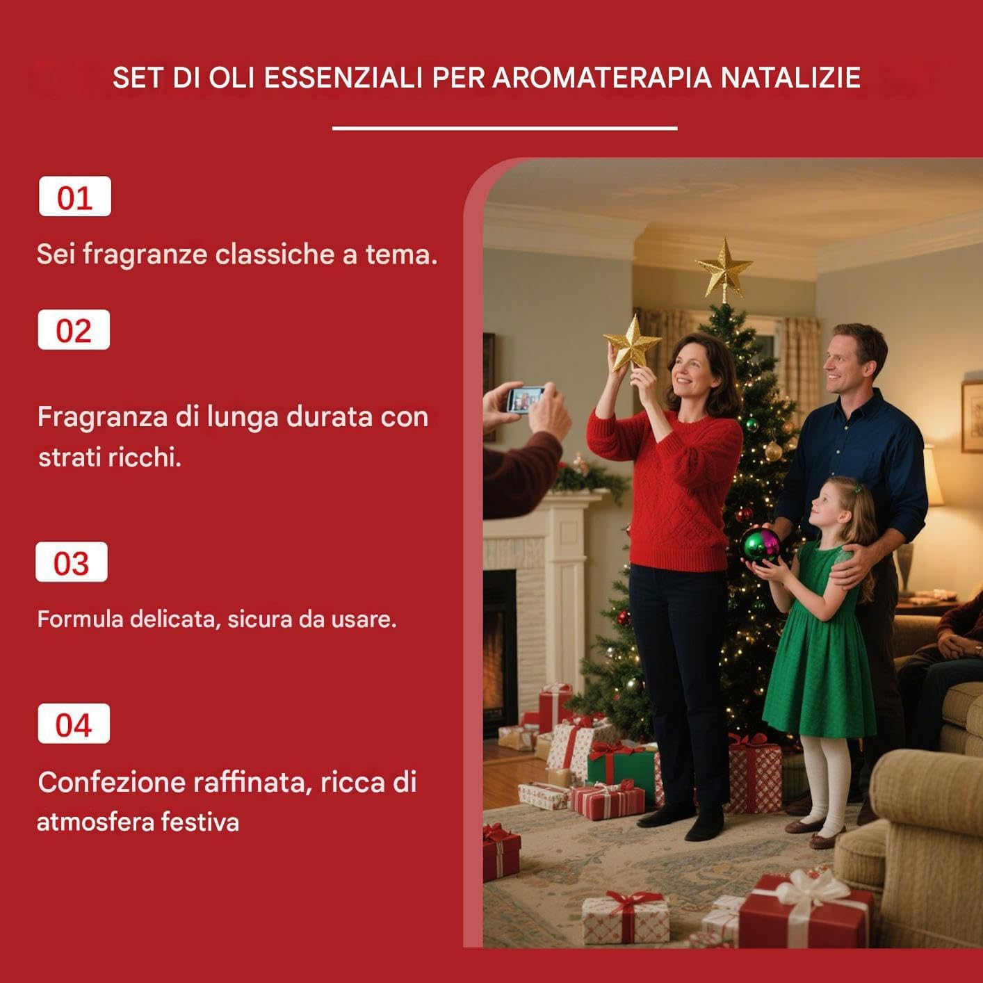 Diffuser Oils Set, 6 Oils Fragrance Christmas Holiday for Diffuser, Environmental Fragrance for Home Office Car Travel image number 6