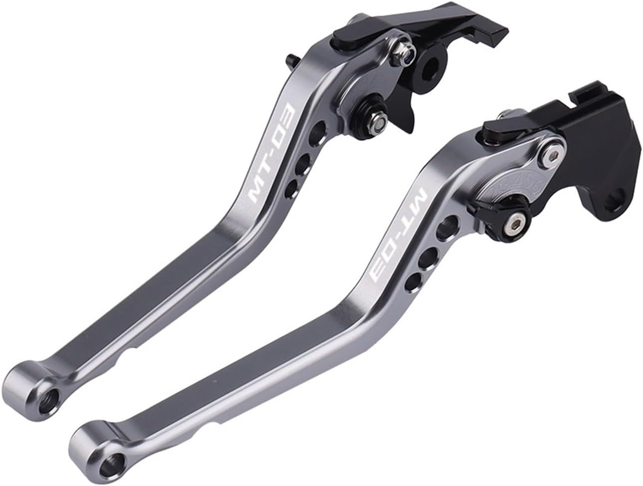 For Yamaha MT-03 MT 03 2015 2023 Motorcycle Accessories Adjustable Clutch Brake Levers Short Long Lever Handles Bar (Color : Long Titanium) - Long Blue image number 6