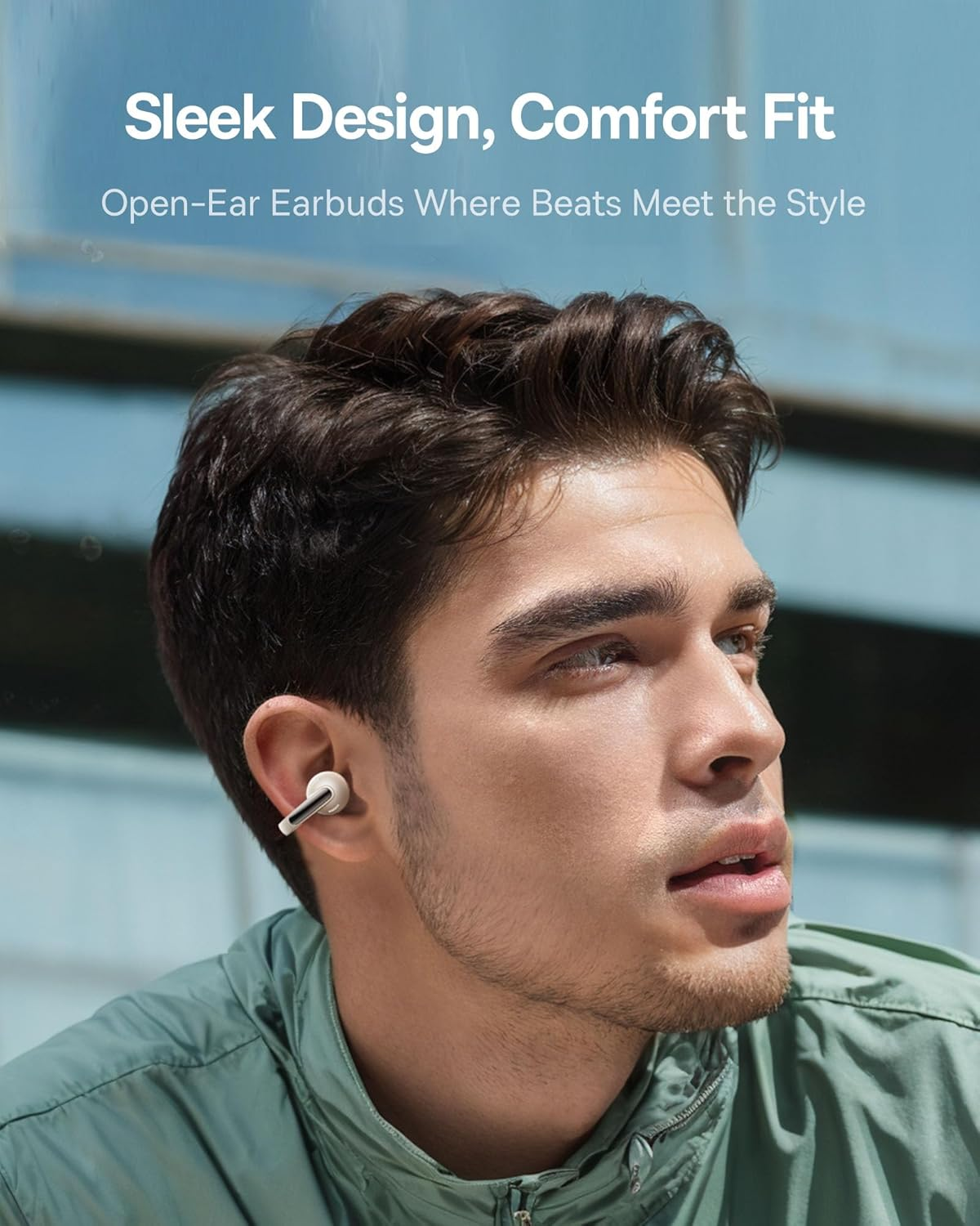 Baseus Bowie MC1 Open Ear Clip-On Earbuds, Adaptive Comfort with Anti-Drop Design, Impactful Sound with Adaptive Bass Boost, Adaptive Noise Cancelling Calls, IP57 Waterproof, 40H Playtime - Bc1 Cosmic Black image number 7