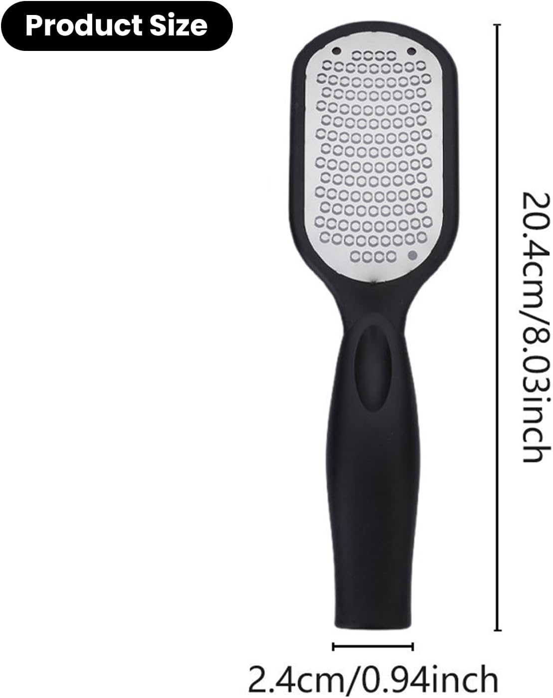 Agwenkui Foot File Callus Remover with Dead Skin Catcher - Foot File Callus Remover Tool for Mess-Free Pedicures, Effective Heel Scraper for Cracked Heel Treatment, Wet Dry Use Feet Rasp (Black) image number 5