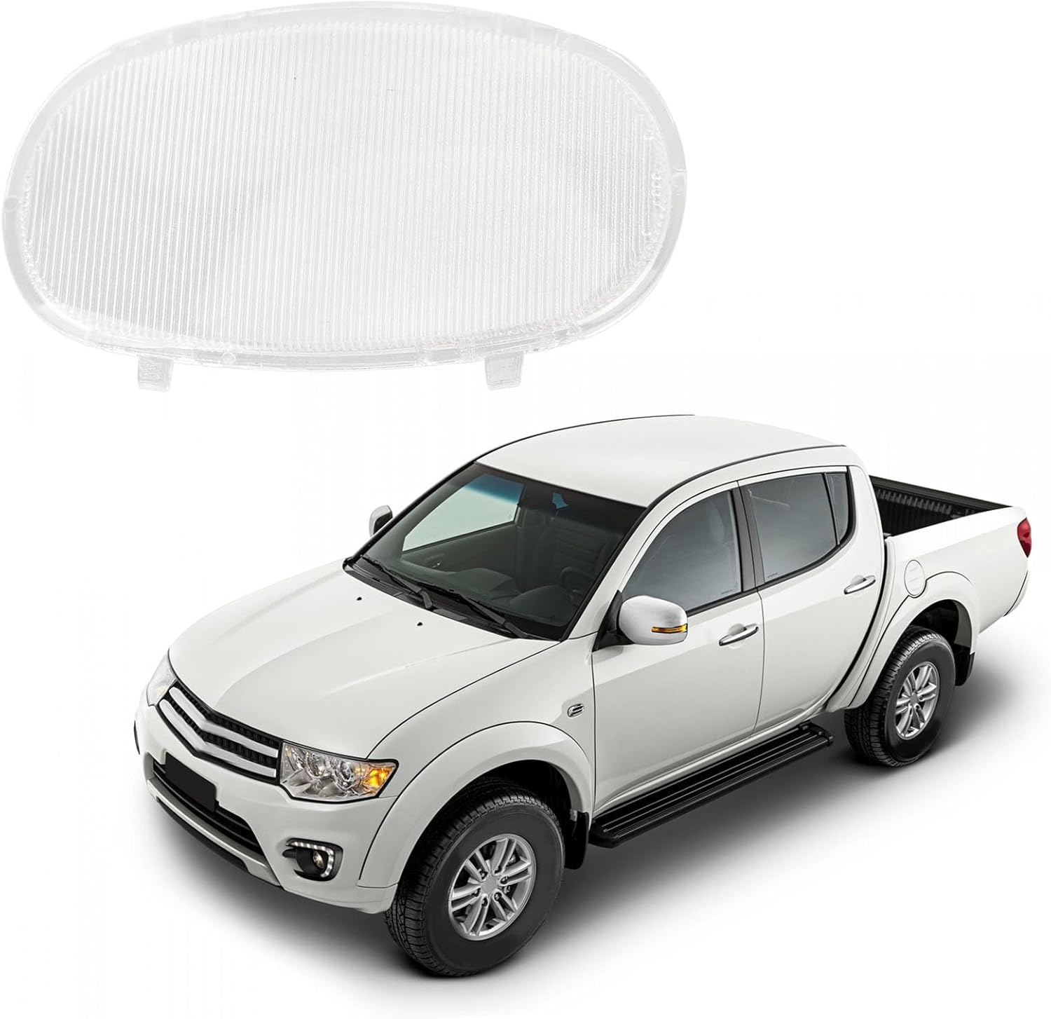 Car Door Lamp Lens, Clear Door Light Cover Waterproof 8411A001 Lamp Light Lens Replacement for L200 Triton MK4 2006 to 2014 image number 6
