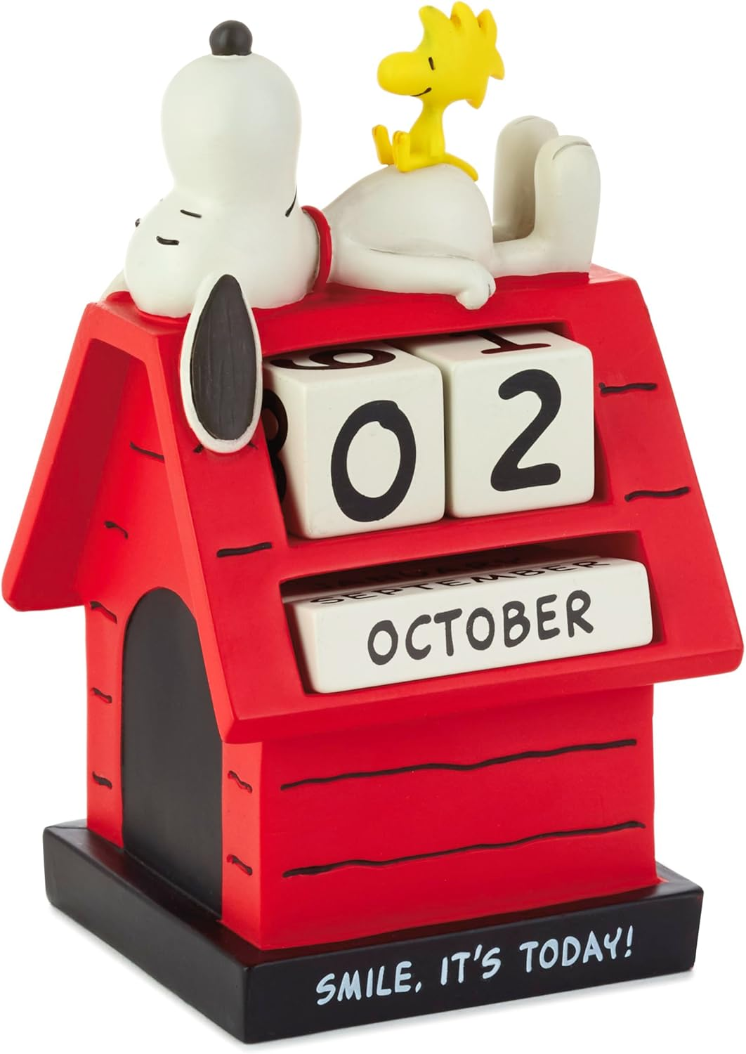 Hallmark Perpetual Calendar, SNOOPY & WOODSTOCK Calendar, Calendar Blocks, Novelty Calendar, Doghouse, Red image number 2