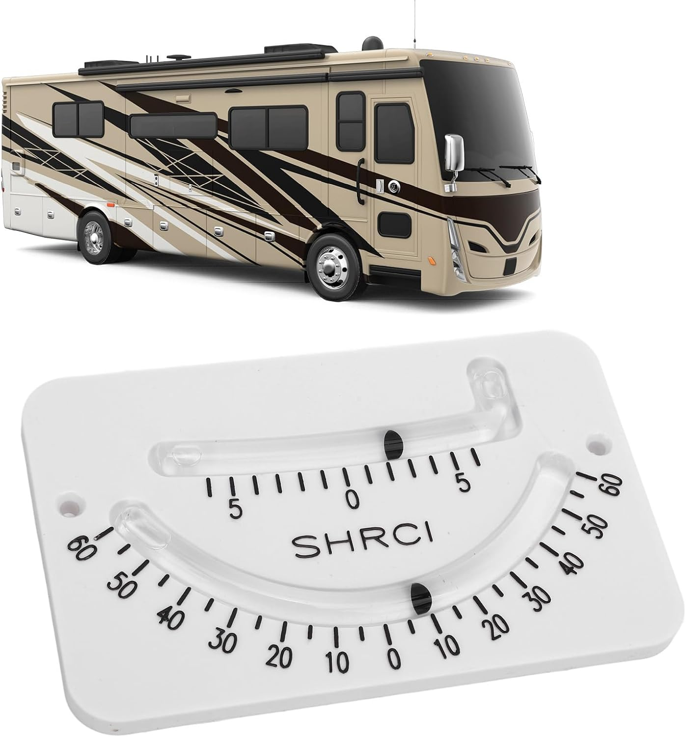 Car Inclinometer Gauge, &plusmn;6&deg; &plusmn;45&deg; Dual Scale Inclinometer Level Gauge for off Road Vehicle Truck RV Trailer Boat, Accurate Measurement Inclinometer