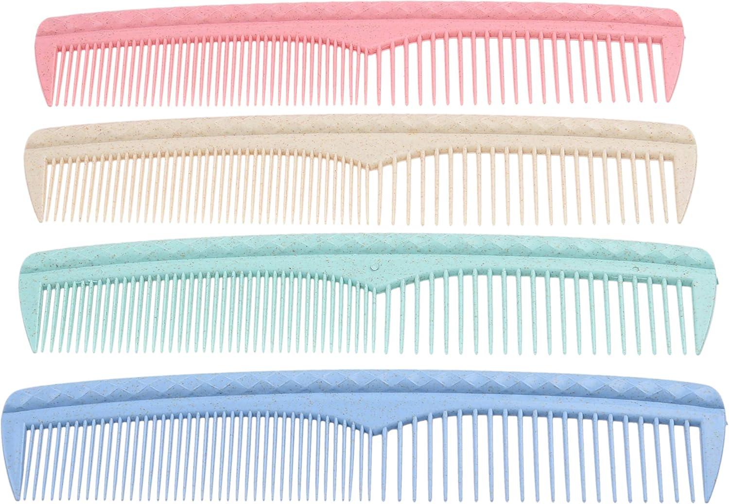 Kare & Kind Hair Comb Set - Colourful 4-Piece Durable Plastic Comb - (7.6 Inch) - Coarse and Fine Tooth - for Combing, Hair Styling, Trimming, Cutting - Home and Hairdressing Salons image number 4