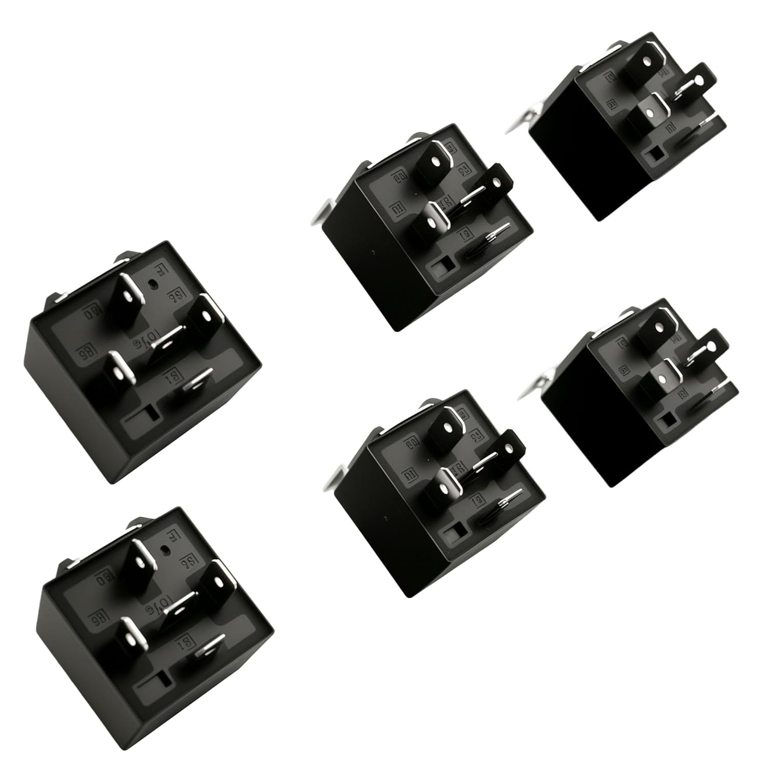 6 Pack 12V DC 40 AMP Waterproof 5-PIN SPDT Electric Car Relay,Efgtek Heavy Duty 5-PIN SPDT Style Automotive Relay for Automotive Truck Boat Marine image number 2