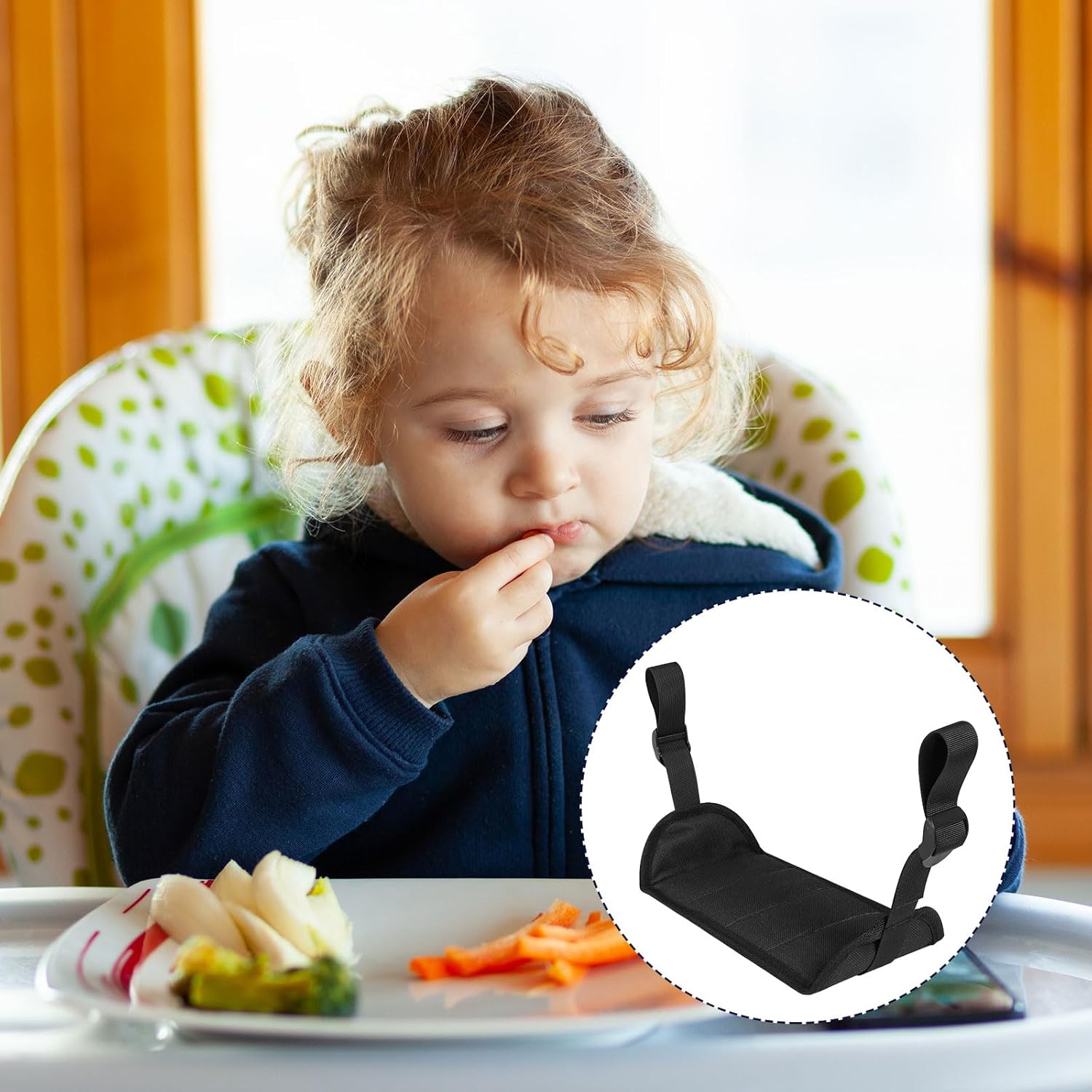 Adjustable Baby Footrest, High Chair Footrest Compatible with Inglesina Fast Table Chair Kids Footrest Toddler Footrest for Hook-On Table Chair Footrest for Baby image number 2