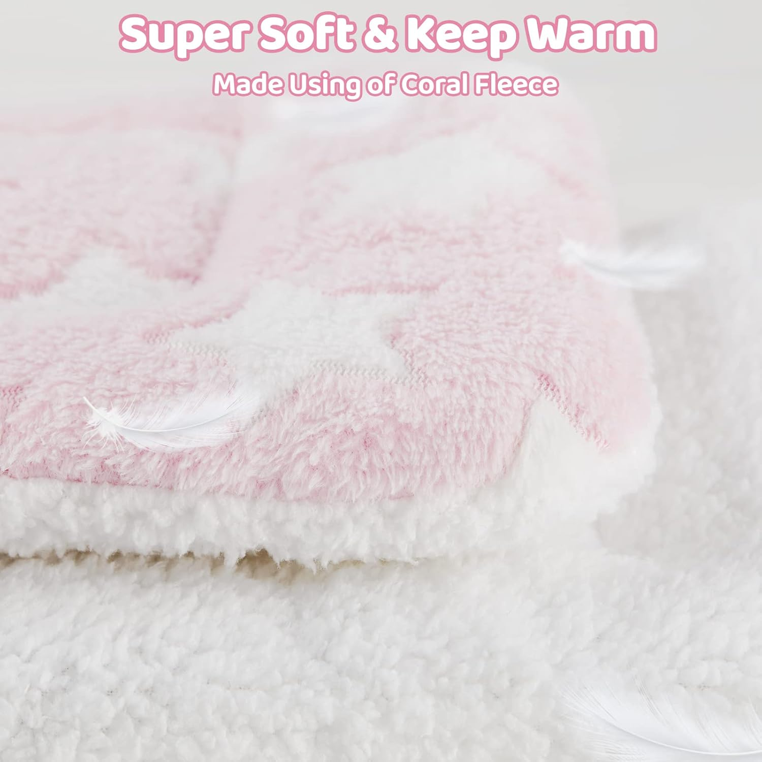 Amakunft 2 Pcs Guinea Pig Bed Mat Washable, Rabbit Winter Bed Pad for Indoor, Warm Small Animal Bed Mattres, Fleece Sleeping Pad for Bunny, Rat, Hedgehog, Sugar Glider, Chinchilla image number 5