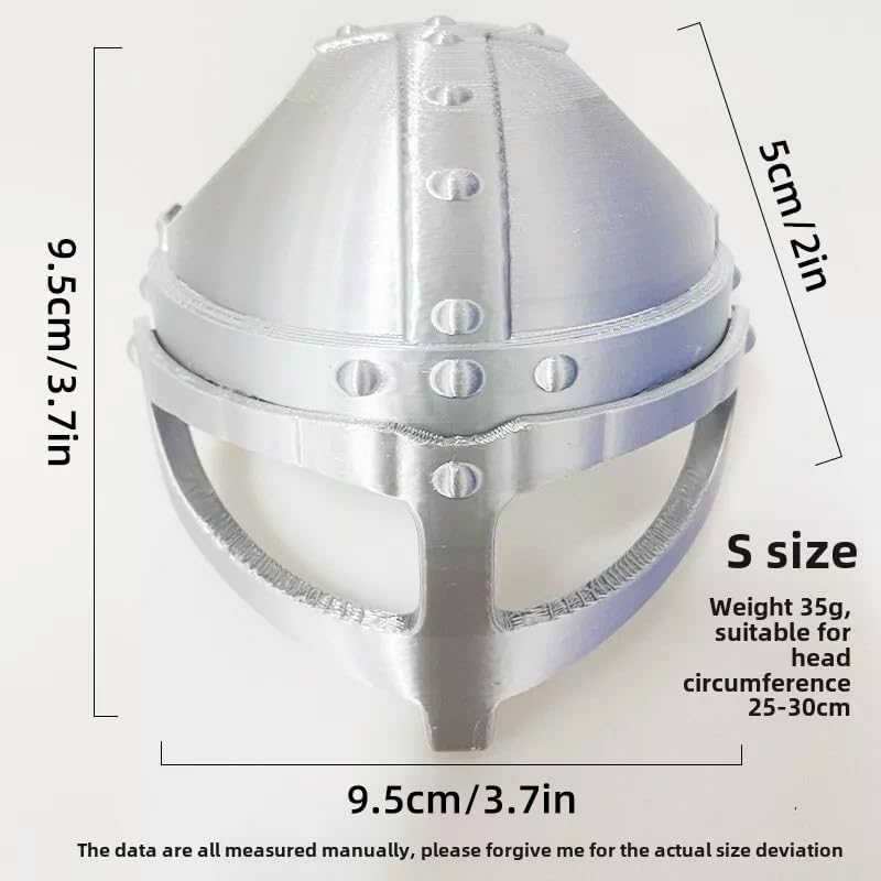 AIMALL Viking Style Cat Helmet for Pets, Creative Metallic Colour Decorative Cat Headwear, Lightweight Helmet for Cosplay, Photos, Small Pet Head Circumference 25&ndash;35Cm image number 1