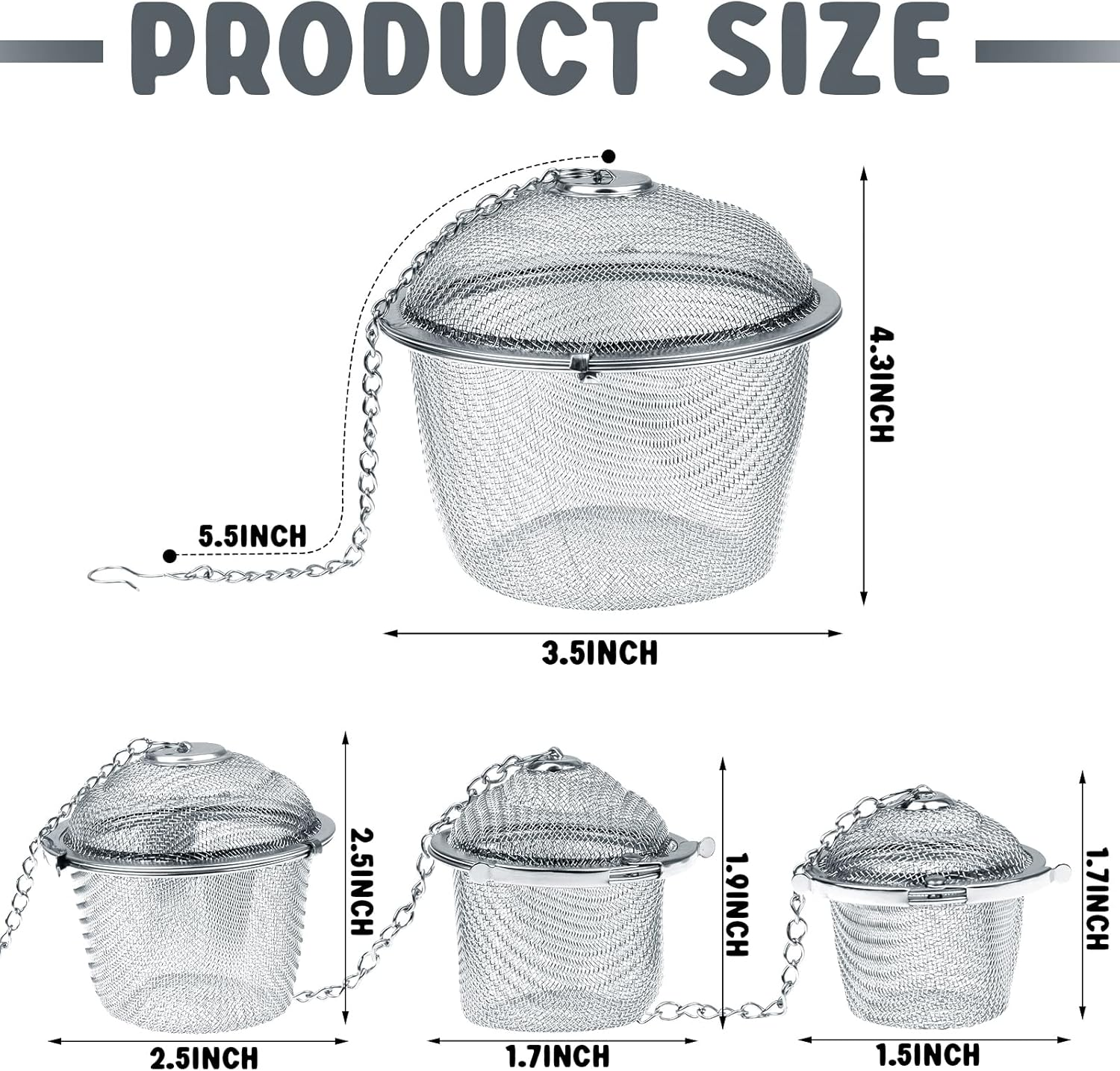 5 PCS Ultrasonic Cleaner Baskets Ultrasonic Parts Cleaner Ultrasonic Steam Cleaner Holding Baskets Tea Leaking Tea Ball Mesh Tea Infuser for Parts Holding Cleaning Ball Ultrasonic Parts Cleaner image number 1