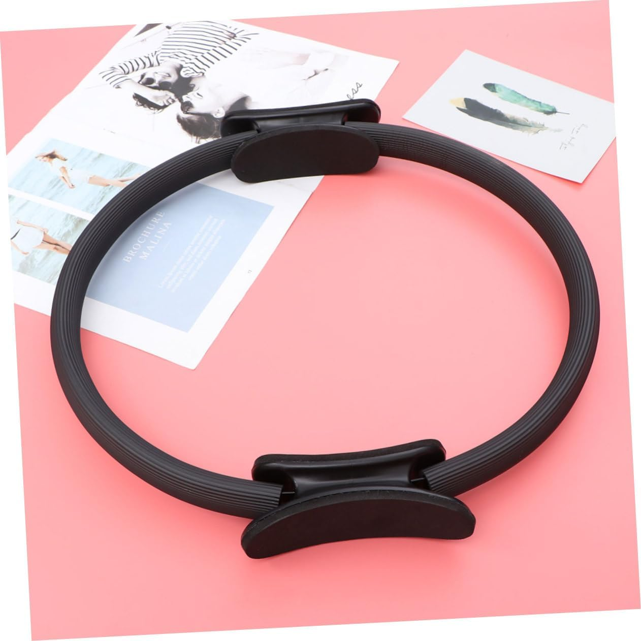 KOMBIUDA 1Pc Fitness Circle Ring Circle Exercises Pilates Circle Pilates Ring Yoga Pilates Exercise Circle Pilates Resistance Circle Workout Household Appliances Unbreakable Purple Balance - Black image number 1
