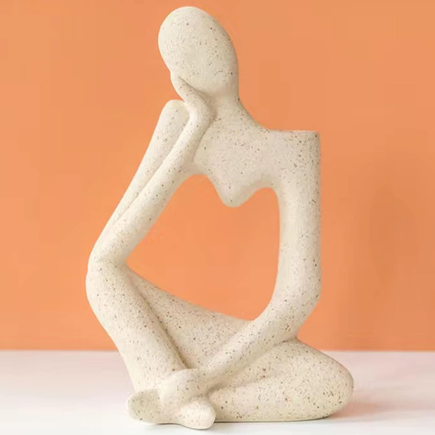 Arawat Ceramic Thinker Vase Yellow Flower Vase for Home Decor Modern Cute Boho Vases for Table Room Decor Unique Aesthetic Vase Ceramic Decorative Face Vases for Centerpieces Birthday Gifts for Women