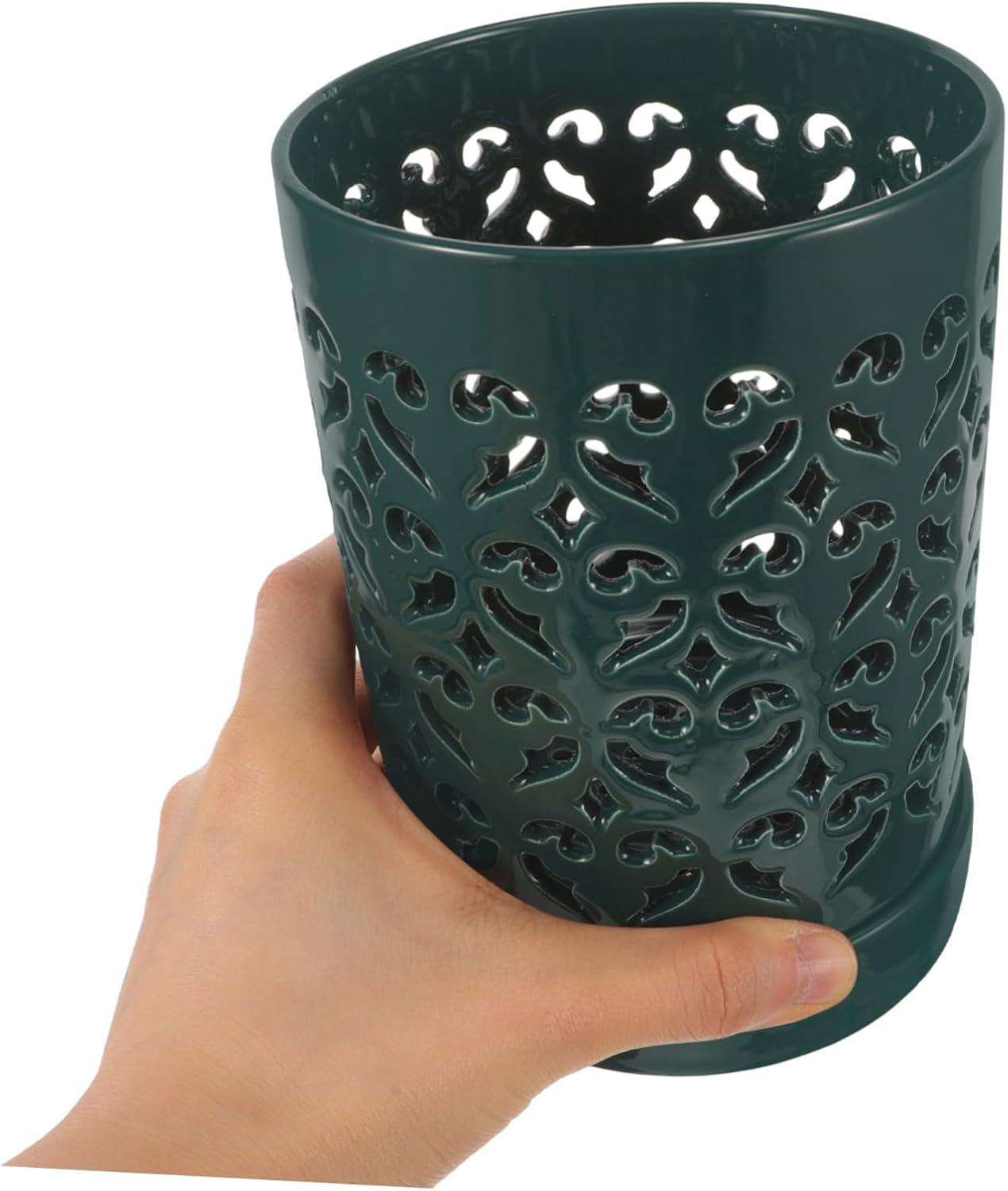 Ceramic Orchid Pot for Plants Outdoor Planter Box Decorative Flower Pot - White image number 4