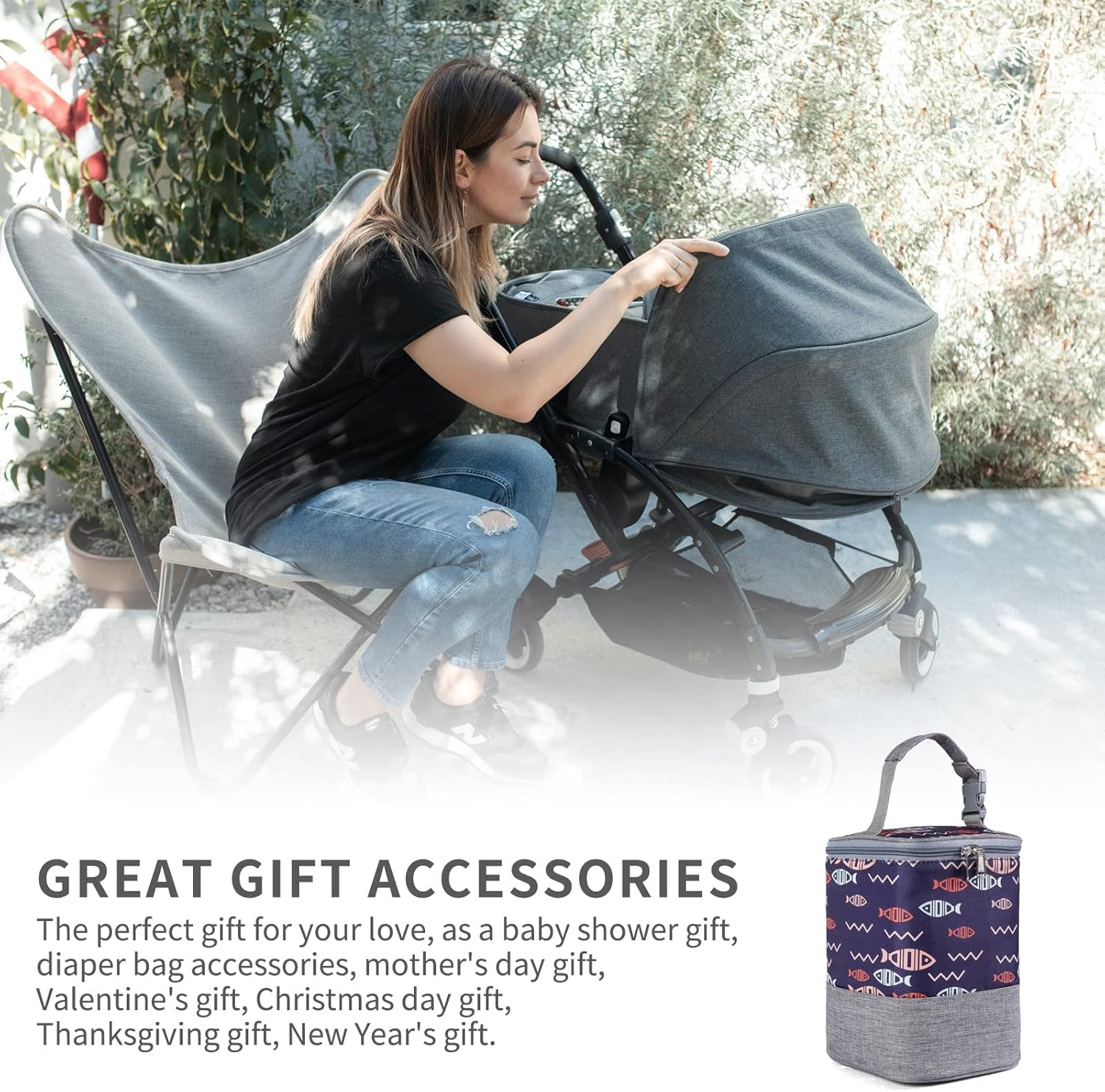 Bottle Bag with Ice Pack Cooler - Insulated Tote for Working Mom, Breastmilk Cooler for up to 4 Large 8 Ounce Bottles image number 1