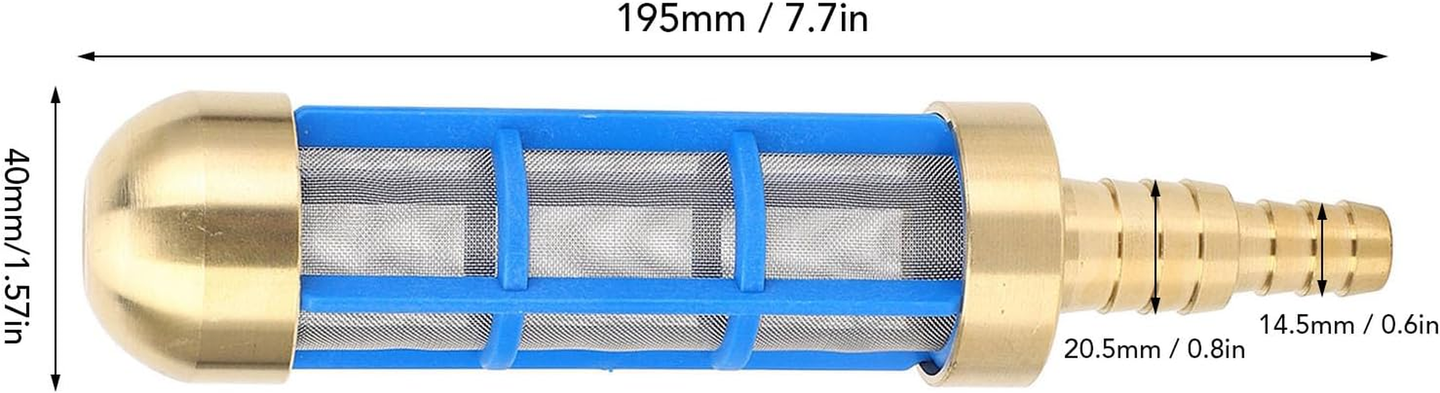 Fdit High Pressure Washer Filter, Easy to Install Effective High Pressure Washer Pickup Filter Sturdy Brass for 3/4 Inch Hose image number 2