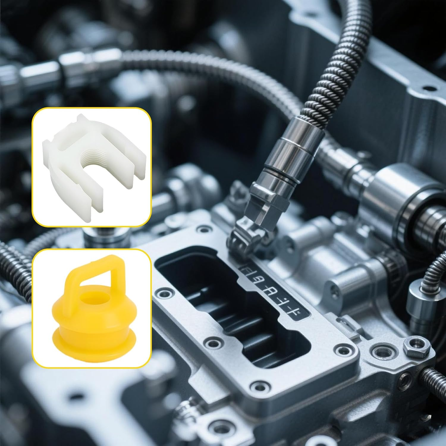 BOXOB Transmission Shifter Linkage Cable Bushing Repair Kit 14104 15276979 52855956AG, Shift Cable Bushing & Clamp Compatible with Most Vehicles image number 2