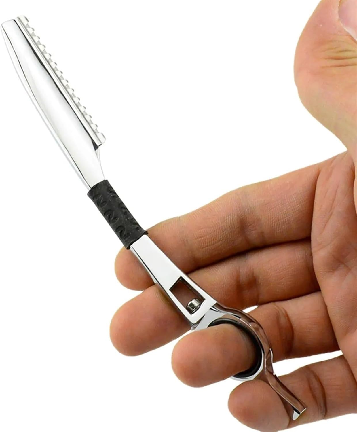 Univinlions 1 Rotating Hair Thinning Razor+10 Blades Japan Barber Shear Razor Hairdressing Haircut Scissor Knife Thinner Razor image number 1