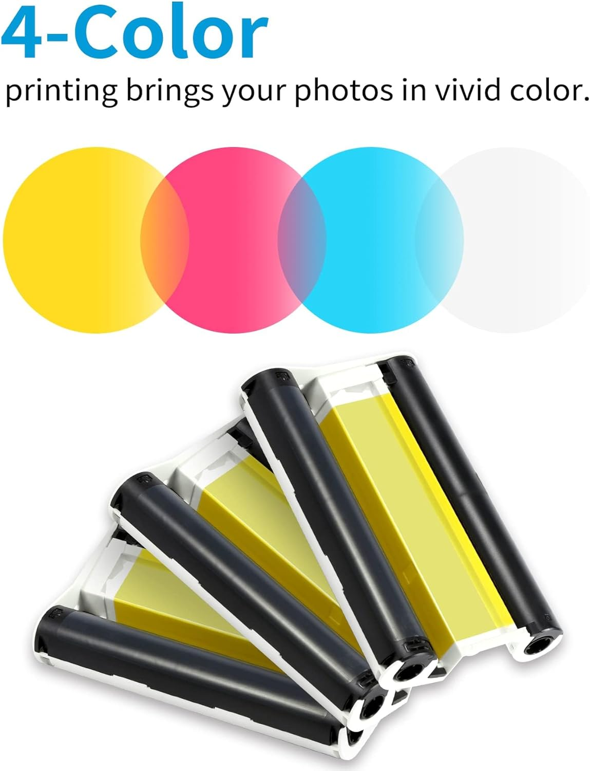 Compatible for Canon Selphy CP1300 Ink and Paper KP-108IN Color Ink and Paper Set for Selphy CP1500 CP1200 CP910 CP900 CP760 CP770 CP780 CP800, 3 Color Ink Cassette and 108 Sheets 4X6 Photo Paper image number 4