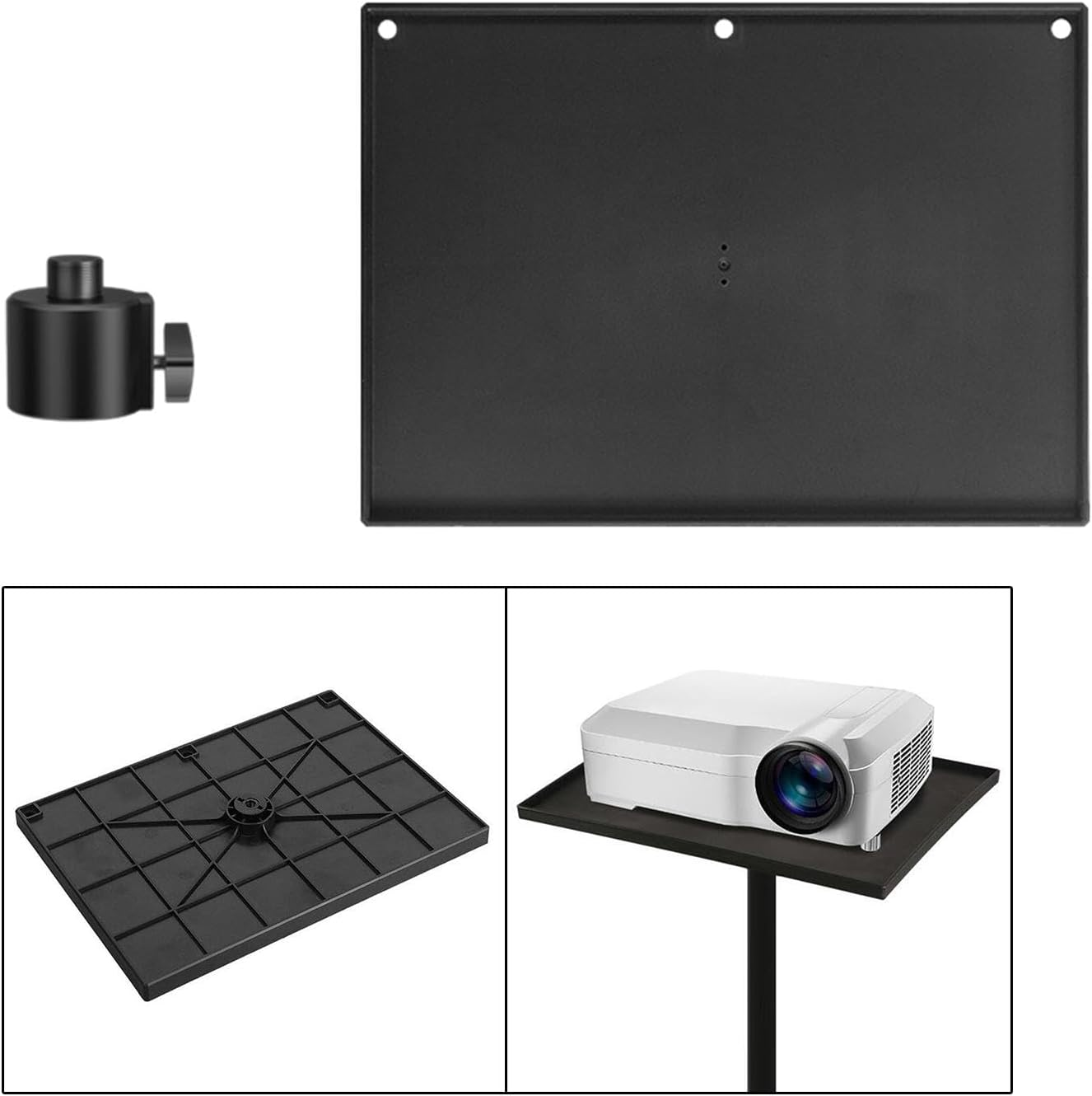 Magideal Projector Tray Holder Projector Tray Platform Holder Spare Parts Durable Suits 1/4 Inch Interface for Classrooms Stage Rooms, with 35Mm Adapter image number 5