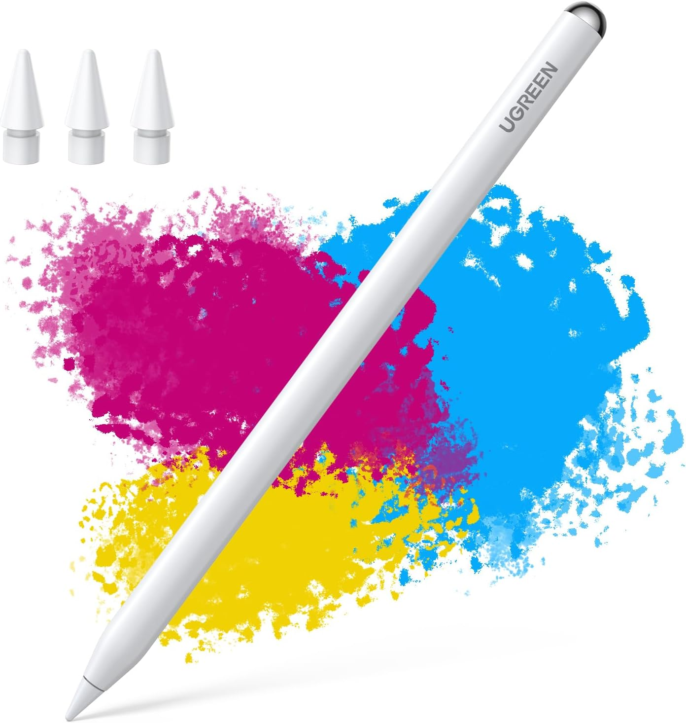 UGREEN Stylus Pencil 2Nd Generation, Magnetic Wireless Charging, Perfect Precision for Note-Taking, Drawing, Compatible with Ipad Air 3/4/5/6 12.9'', Ipad Pro 11", White image number 3