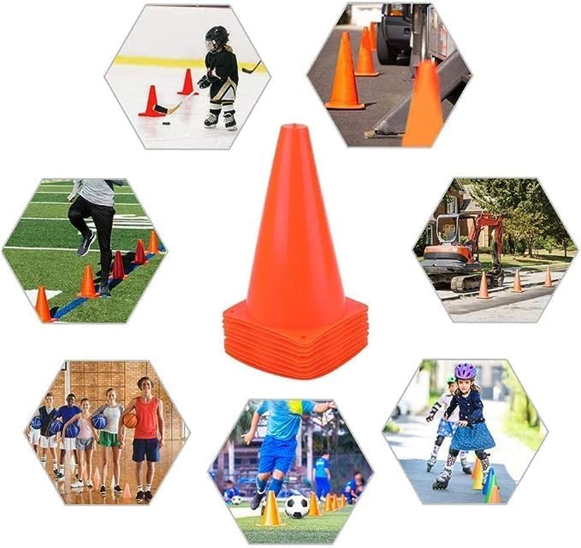 15Cm 23Cm Soccer Cones, Professional Durable Agility Cones Sports Training Field Marker Plastic Cones for Skating Basketball Football Practice Drills, Indoor Outdoor Activity Events Gamess image number 5