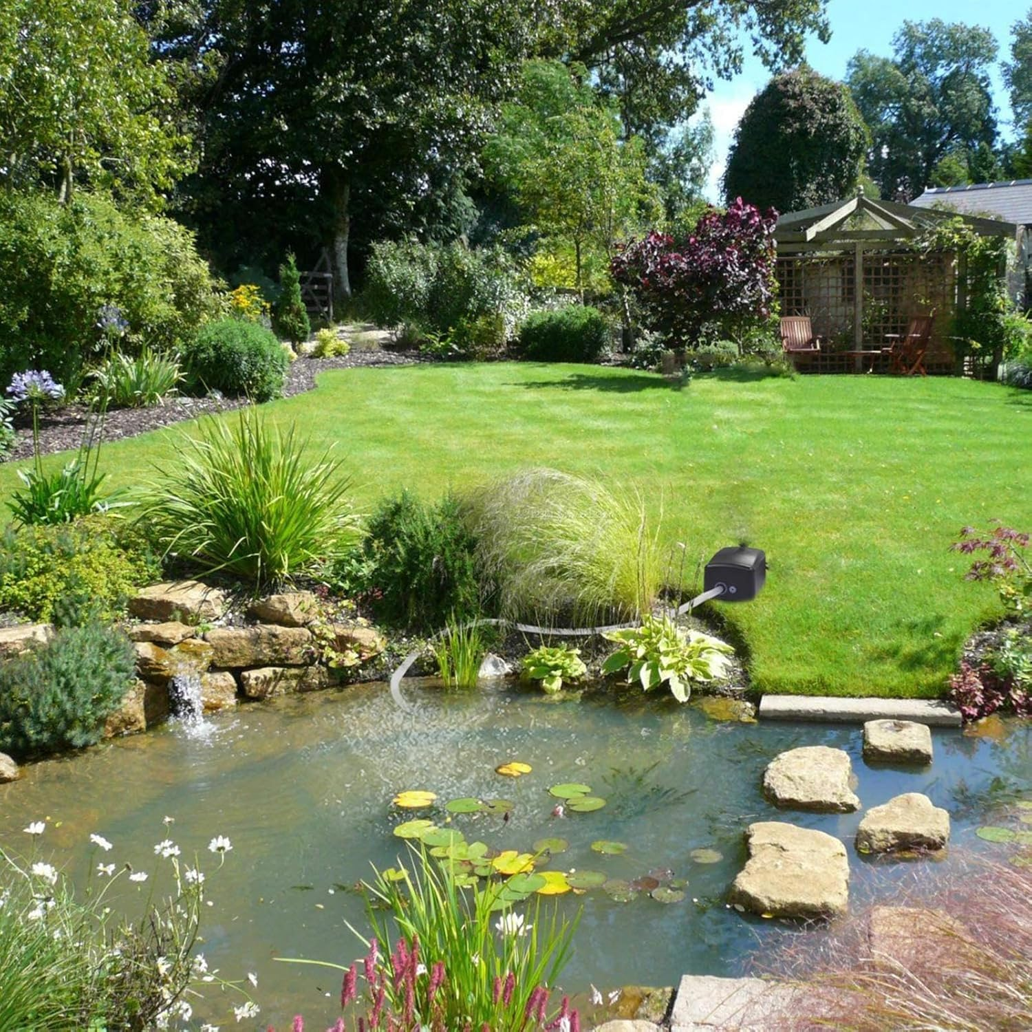 Solar Oxygen Pump - Quiet Pond Aerator, Water Filter Bubbler, Efficient Eco Friendly Circulation Tool | Weatherproof Portable Air Oxygenator for Fish Tanks Gardens Fountains Pools Patio Greenhouse image number 4