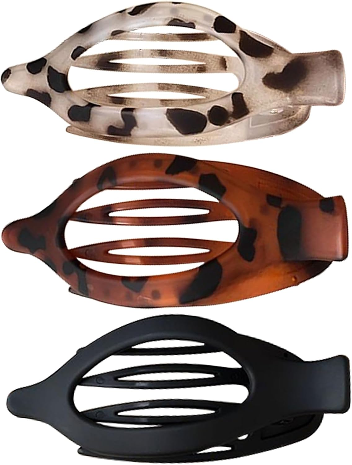 Flat Hair Claw Clips, Duckbill Flat Claw Hair Clips | Non Slip French Style Headpieces for Youth Women Nurse Ponytail Securing Gym Workout Wet Styling Dating Party image number 2