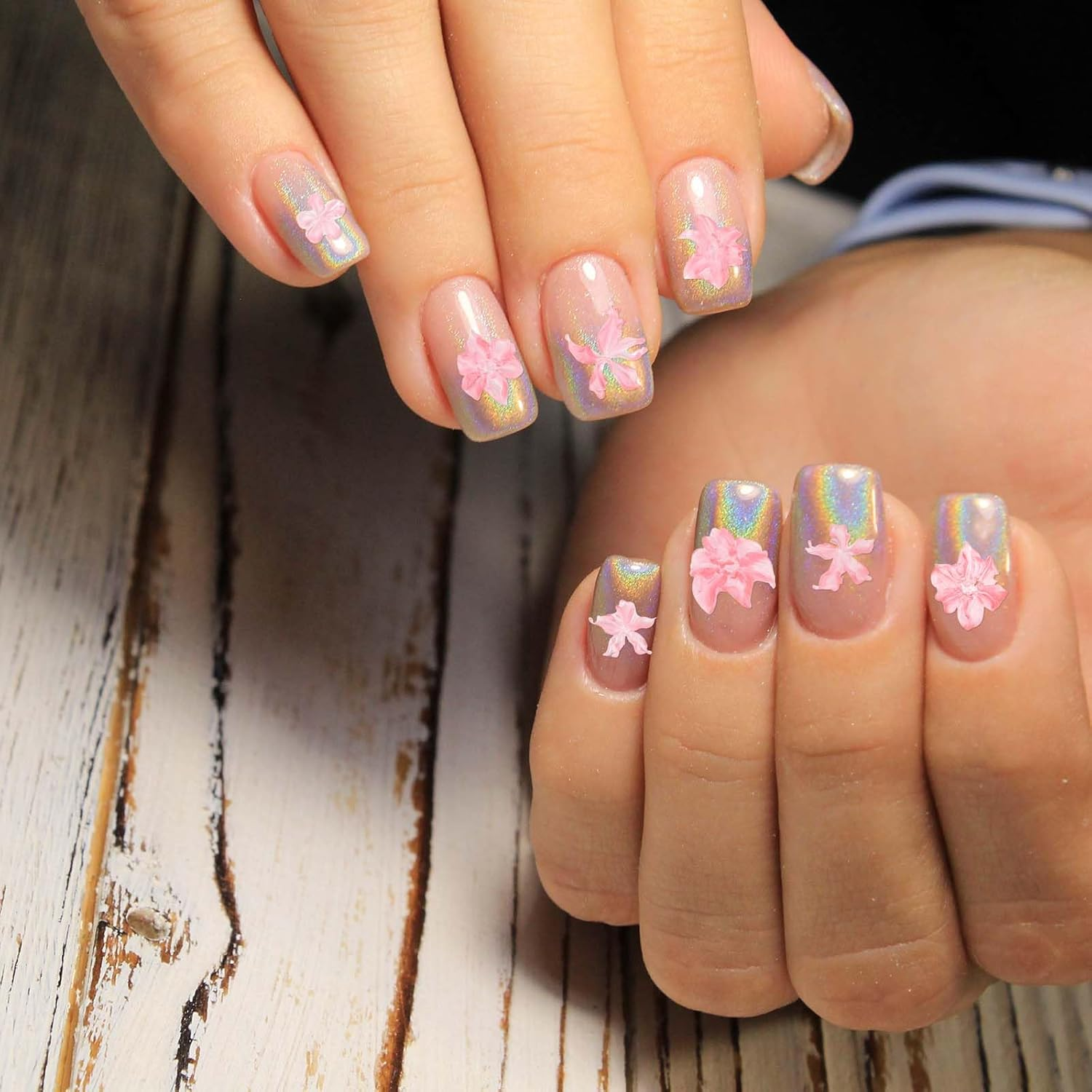 2Pcs Transparent Flower Nail Molds, Silicone 3D Flowers Nail Mold Manicure Art Carving Template Design Tools for Resin Manicure Decorations Accessories image number 5