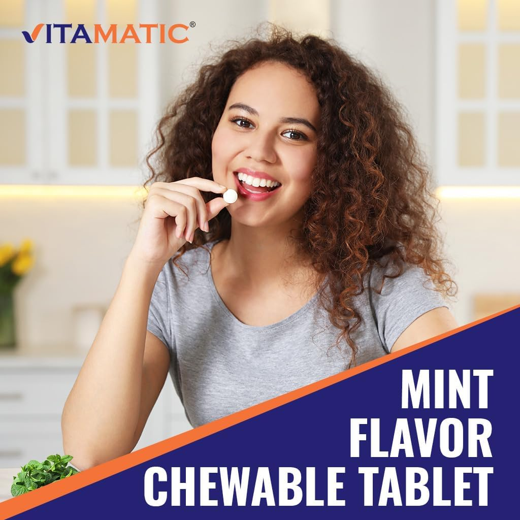 Vitamatic Salivarius Complex 10 Billion Chewable Mint Flavored Tablet - 60 Count - Oral Health Chewable Probiotics + Prebiotics - Supports Healthy Teeth, Gums, & Better Breath&hellip; image number 2