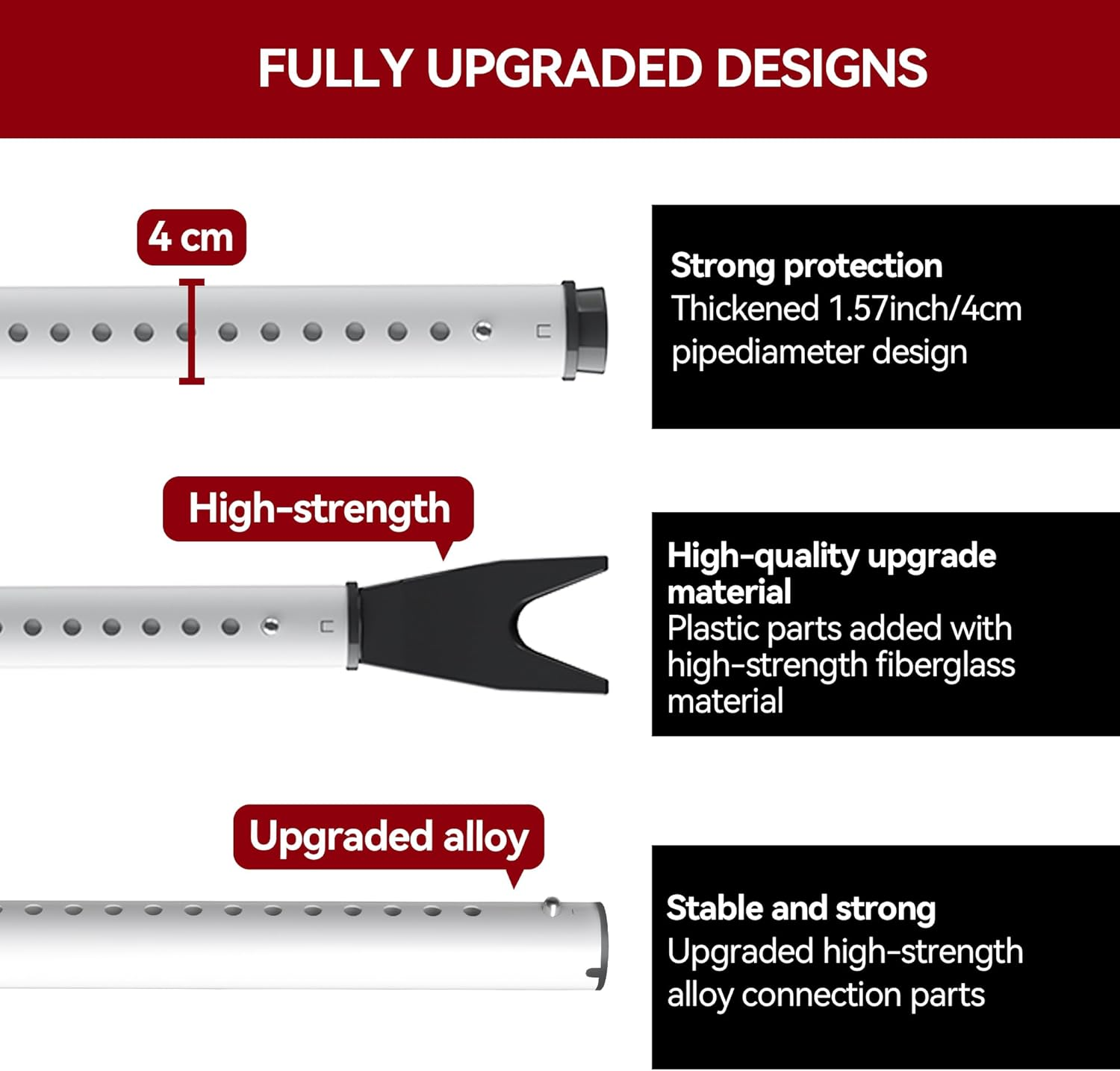 Acemining Upgraded Door & Sliding Door Security Bar Heavy Duty Door Stoppers Security Bar Adjustable Door Jammer Security Bar for Home, Apartment, Travel (2 Pack)