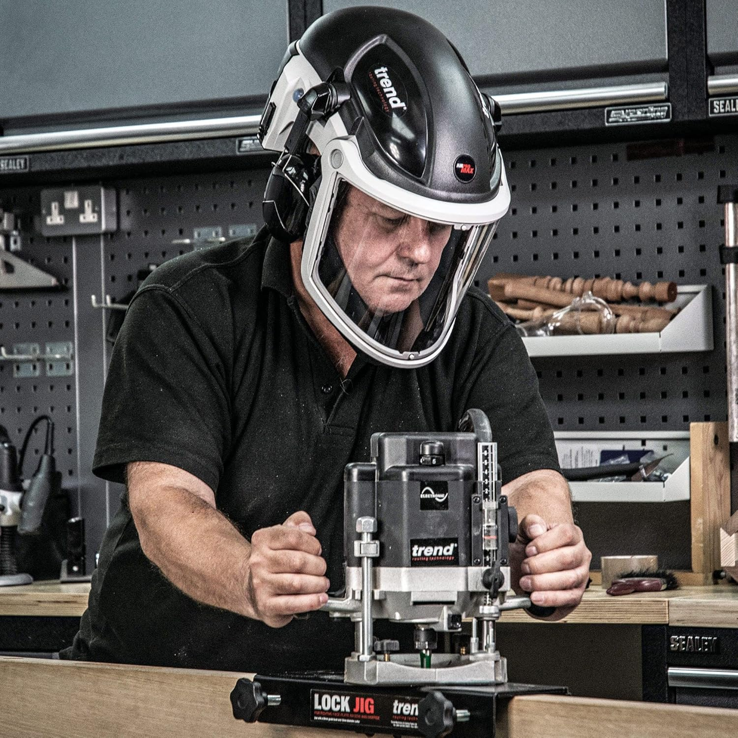 Trend Clip-On Ear Defenders for the Trend Airshield Pro and Air Pro Max, AIR/P/6A, Black image number 2