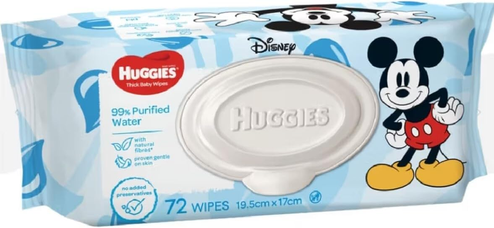 Huggies Thick Baby Wipes 99% Purified Water Pack of 72'S