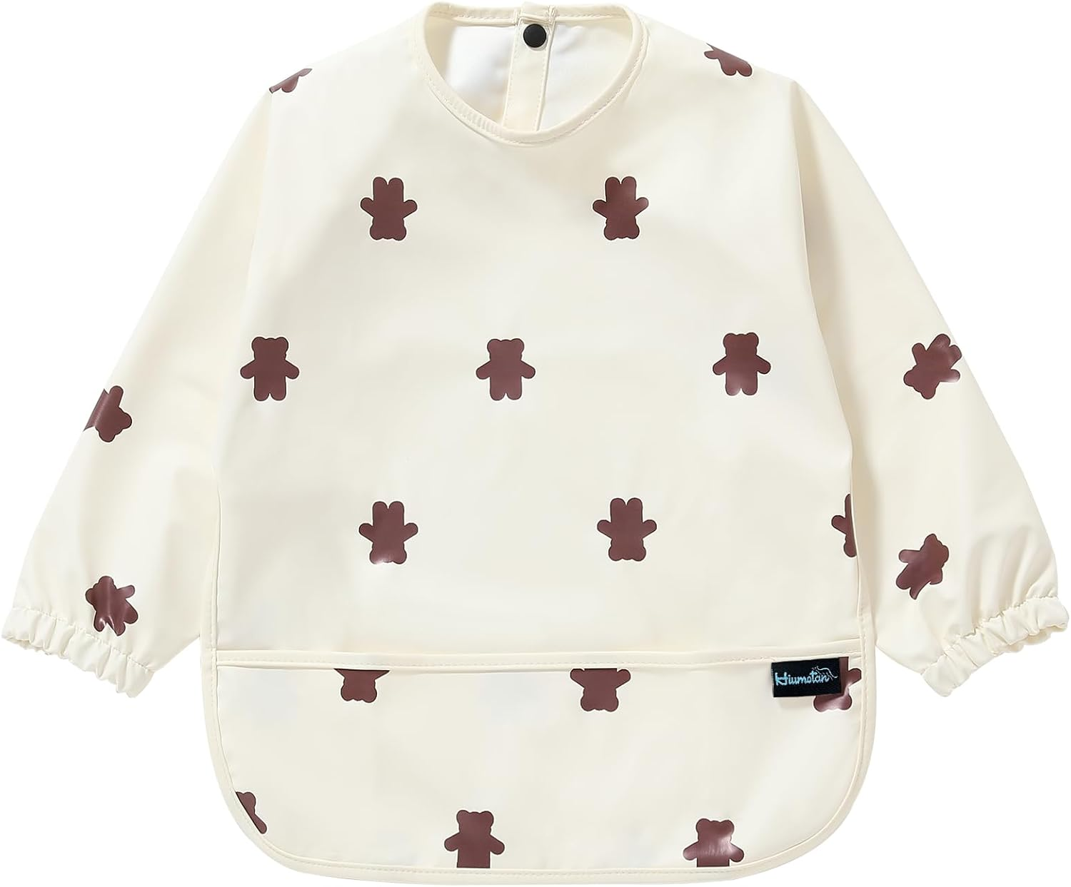 Hiumotan Feeding Bib & Baby Bib with Long Sleeves & BLW, Soft and Skin-Friendly Material, Coverall Bibs for Baby Feeding, Waterproof and Easy to Clean & Machine Washable, for Infant Toddlers