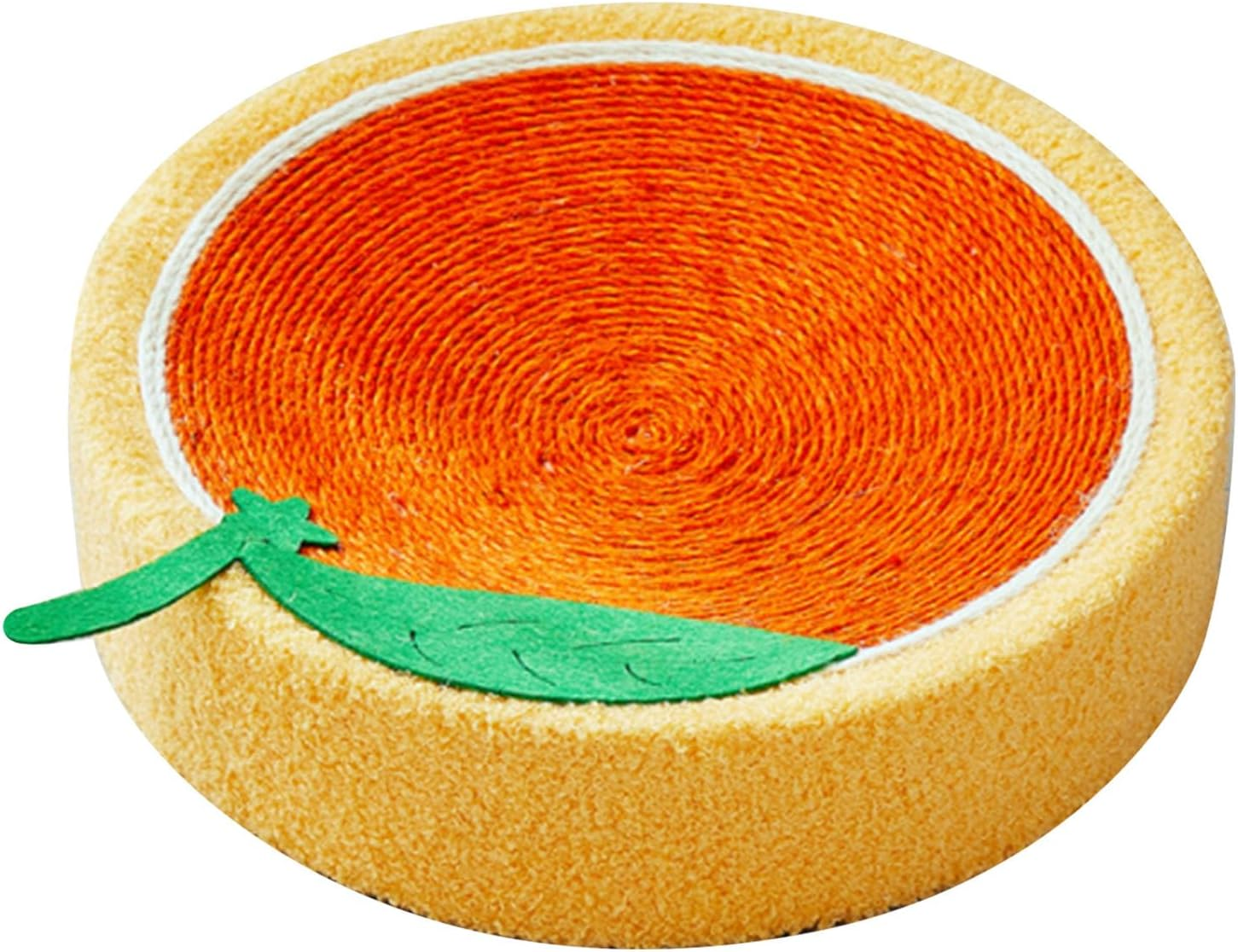 Cat Scratcher Bed Sisal round Shape Cat Scratch Pads Cat Scratcher Lounge Bed Pet Supplies Christmas Pet Presents for Furniture Protection-Orange