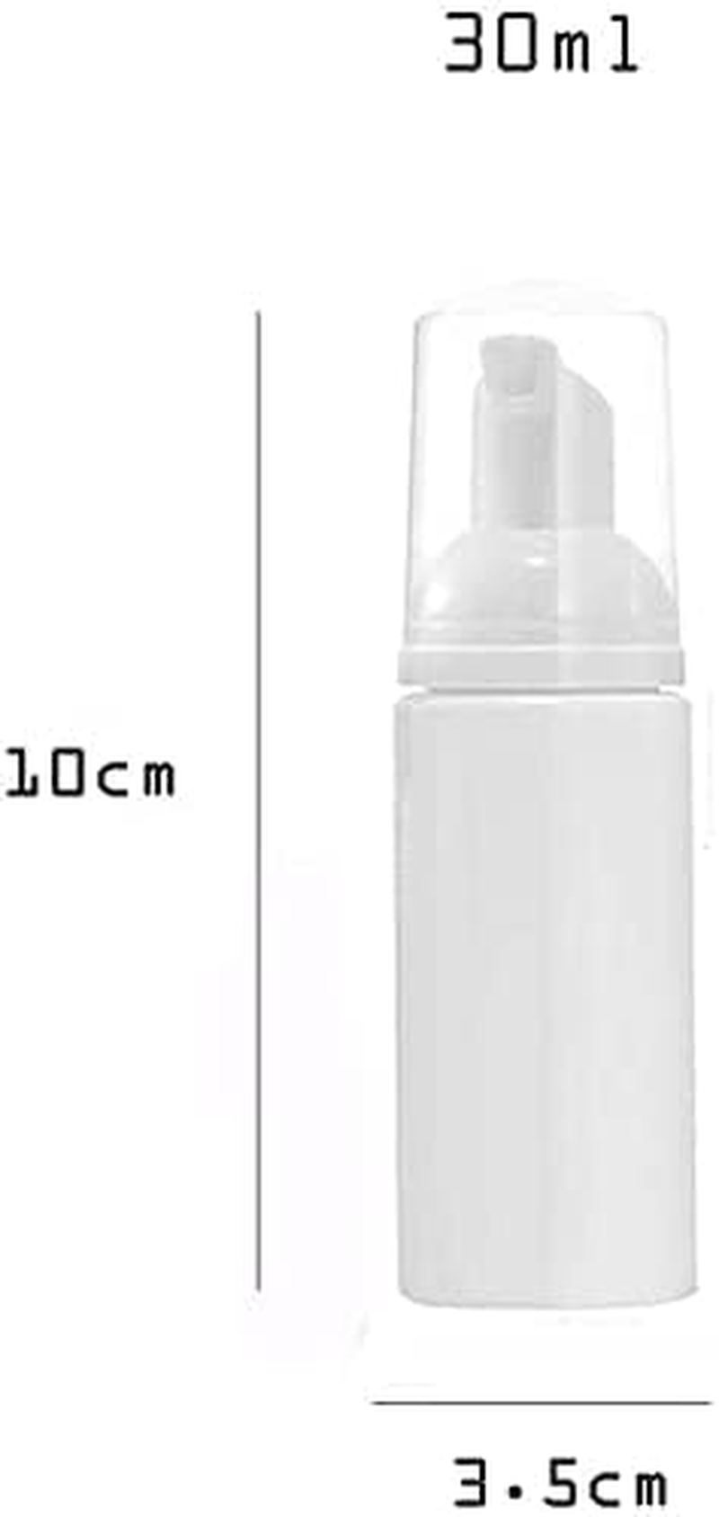 30Ml Mini Travel Size Foam Pump Bottle, White Empty Plastic Foaming Soap Bottles, Soap Pump Dispenser, for Cleaning, Travel, Cosmetics (5 Pieces) image number 5