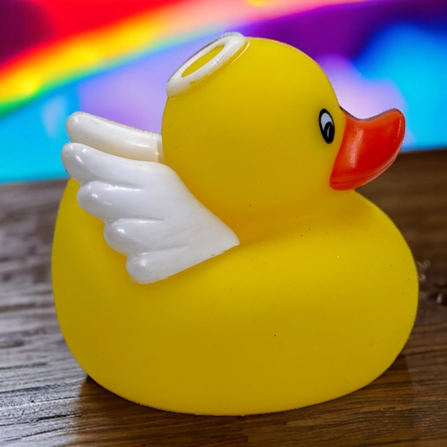 MIJOMA Set of 2 Bath Ducks Bath Toys, Hand Painted & Latex Free, Perfect for Parties, Birthdays, Christmas, Baby Showers & More - Great Bathroom Decoration, 8 Cm High (Guardian Angel) image number 5