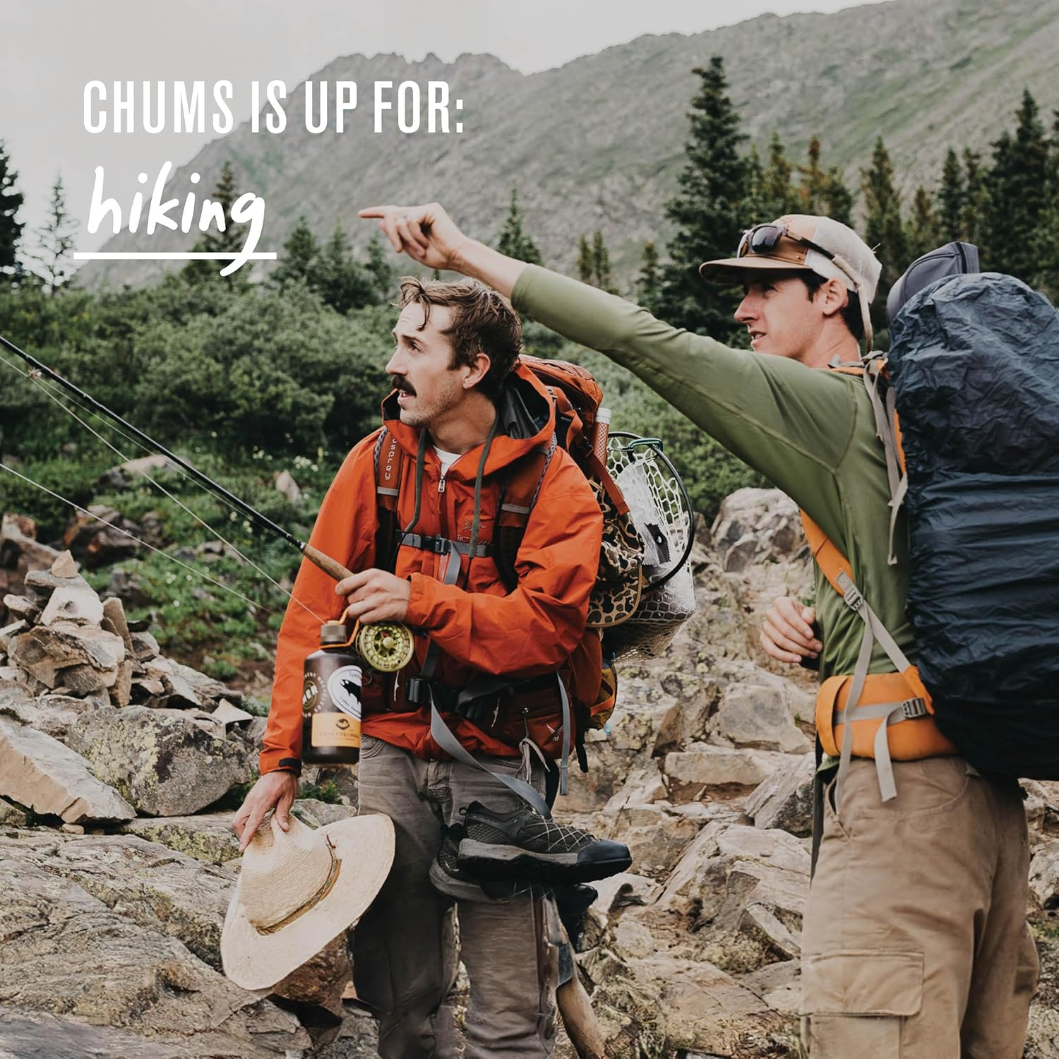 Chums Original Large Frame Cotton Retainer - Unisex Eyewear Keeper for Sunglasses - Made in USA (Large-End, Tangerine) image number 4