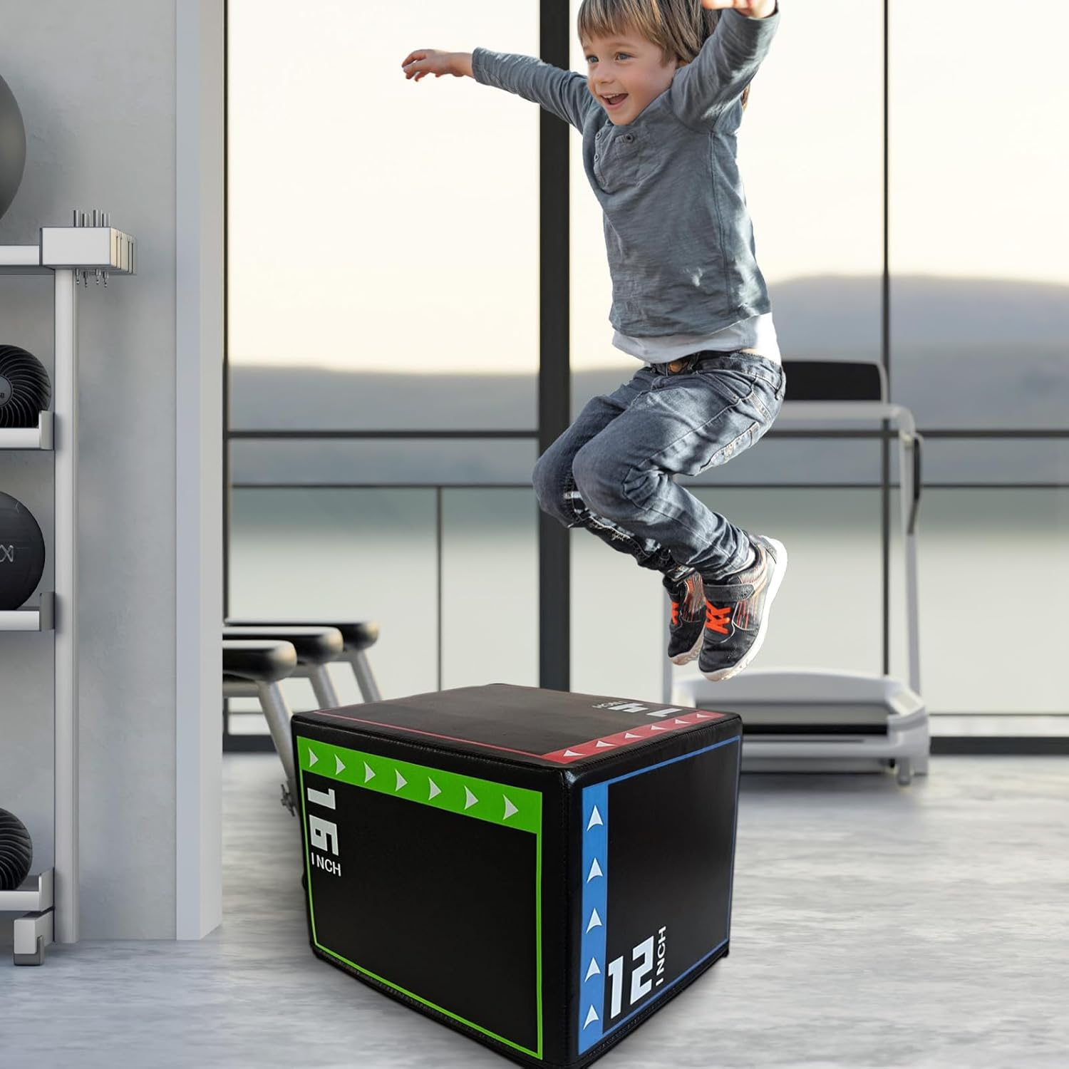 Kdjuope Jump Box, Box, Plyometric Jump Box, Versatile Plyo Box, Agility Box for Jump Training, Rope Hopping, Lunges