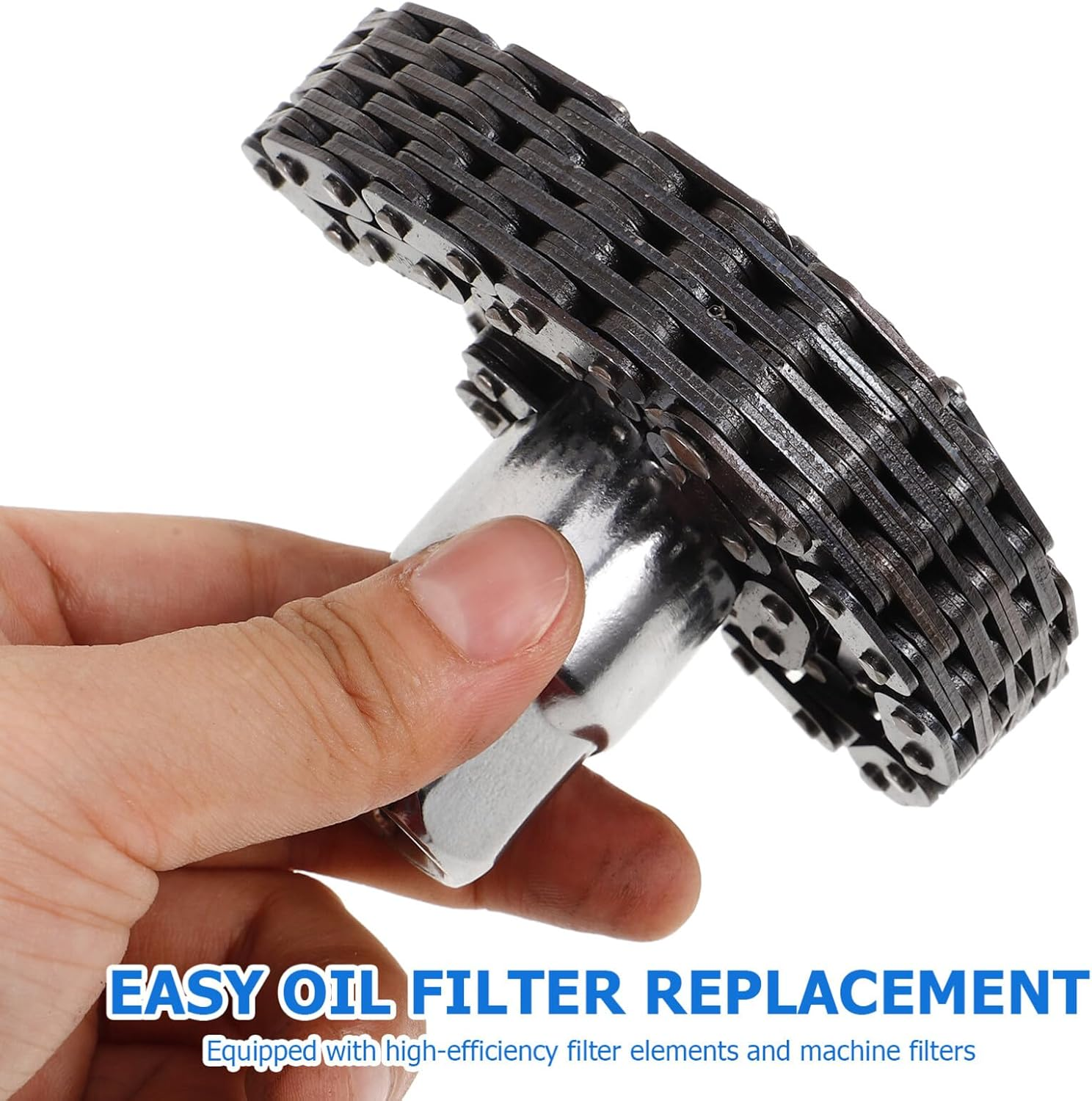 SOLUSTRE Chain Wrench Section Oil Filter Tool Heavy-Duty Double Chain Wrench for Motorcycle and Automotive Versatile Filter Removal and Installation Construction image number 2