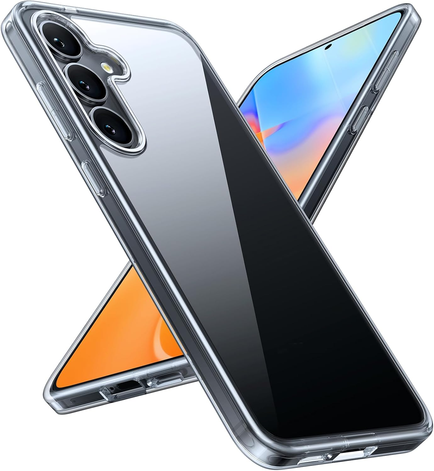 TORRAS Shockproof for Samsung Galaxy S25 Ultra Case 6.8'',12FT Military Grade Drop Tested, Protective Hard Semi-Clear Matte Back & Soft Edge Slim Galaxy S25 Ultra Clear Case Guardian Series, Clear