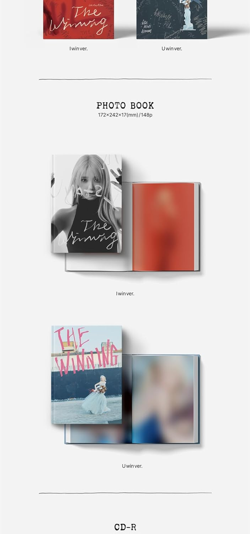 IU the Winning 6Th Mini Album Cd+Photobook+Accordion Photocard+Mugshot Photocard+Crossword Puzzle Postcard+Logo Sticker+Hidden Message Card+Photocard+Tracking Sealed (Set(I Win+U Win)) image number 2